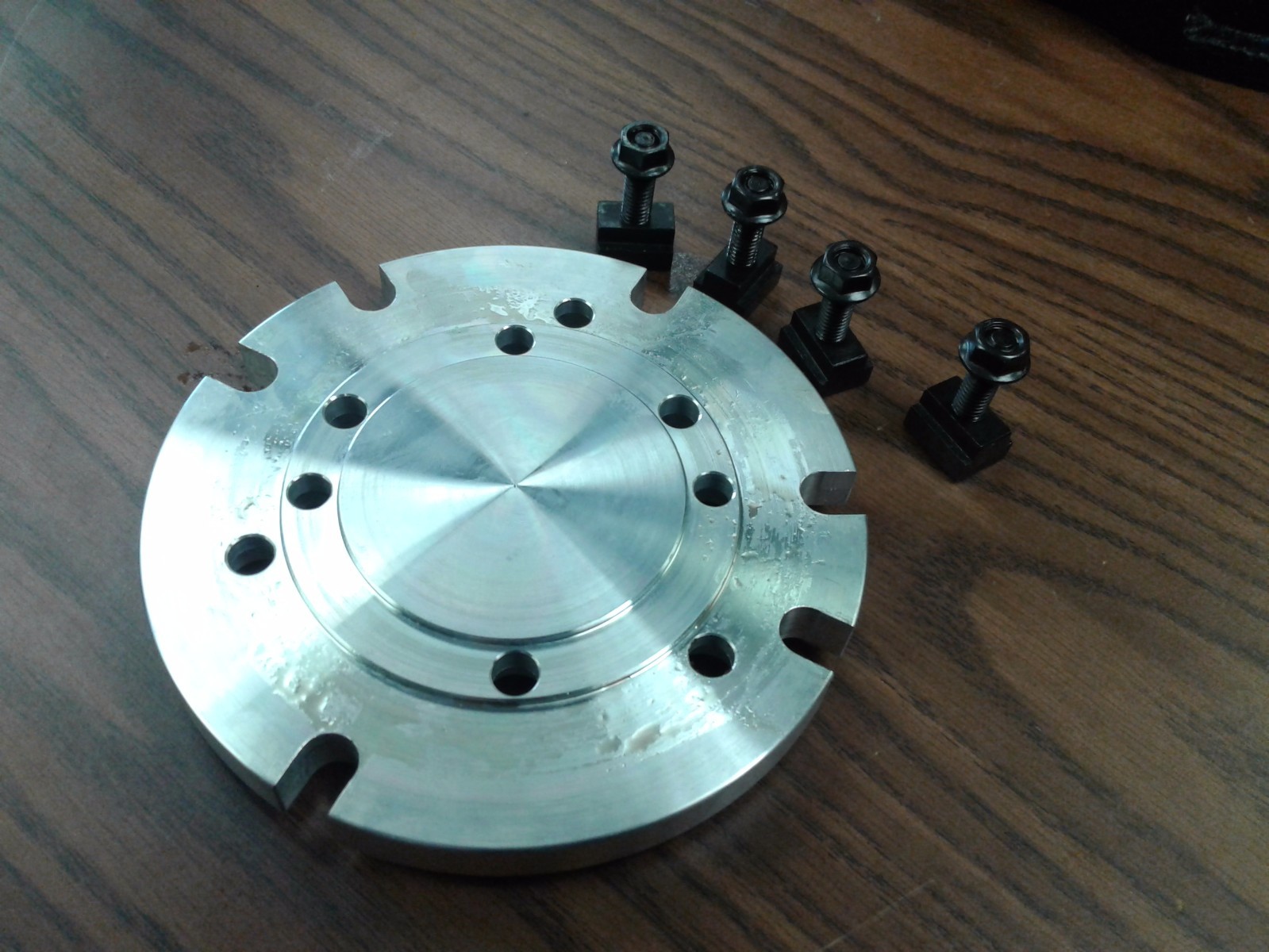 6″ base adapter plate mount chucks on rotary table or milling machine #IN-ADP-6