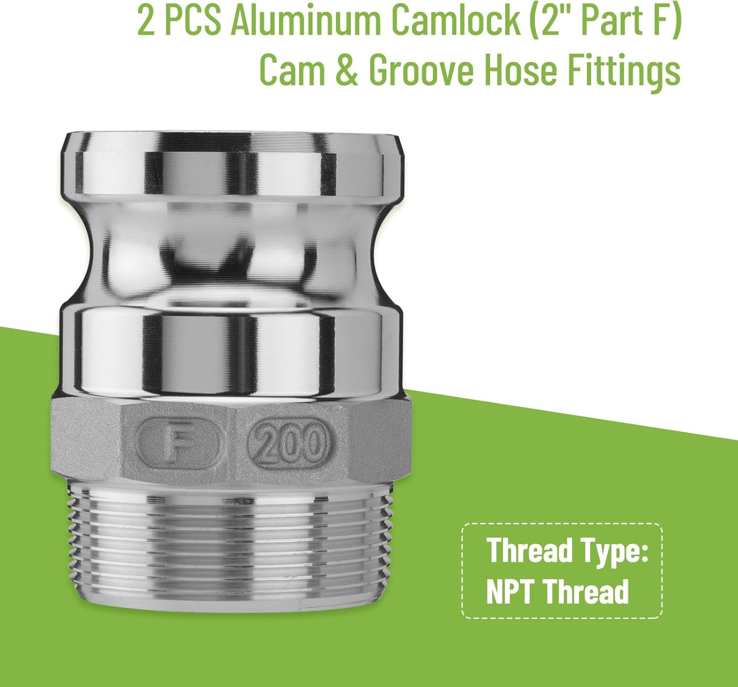 2» Camlock Fittings Type B & Type F Cam and Groove Hose Fittings W/ 4PCS Gasket