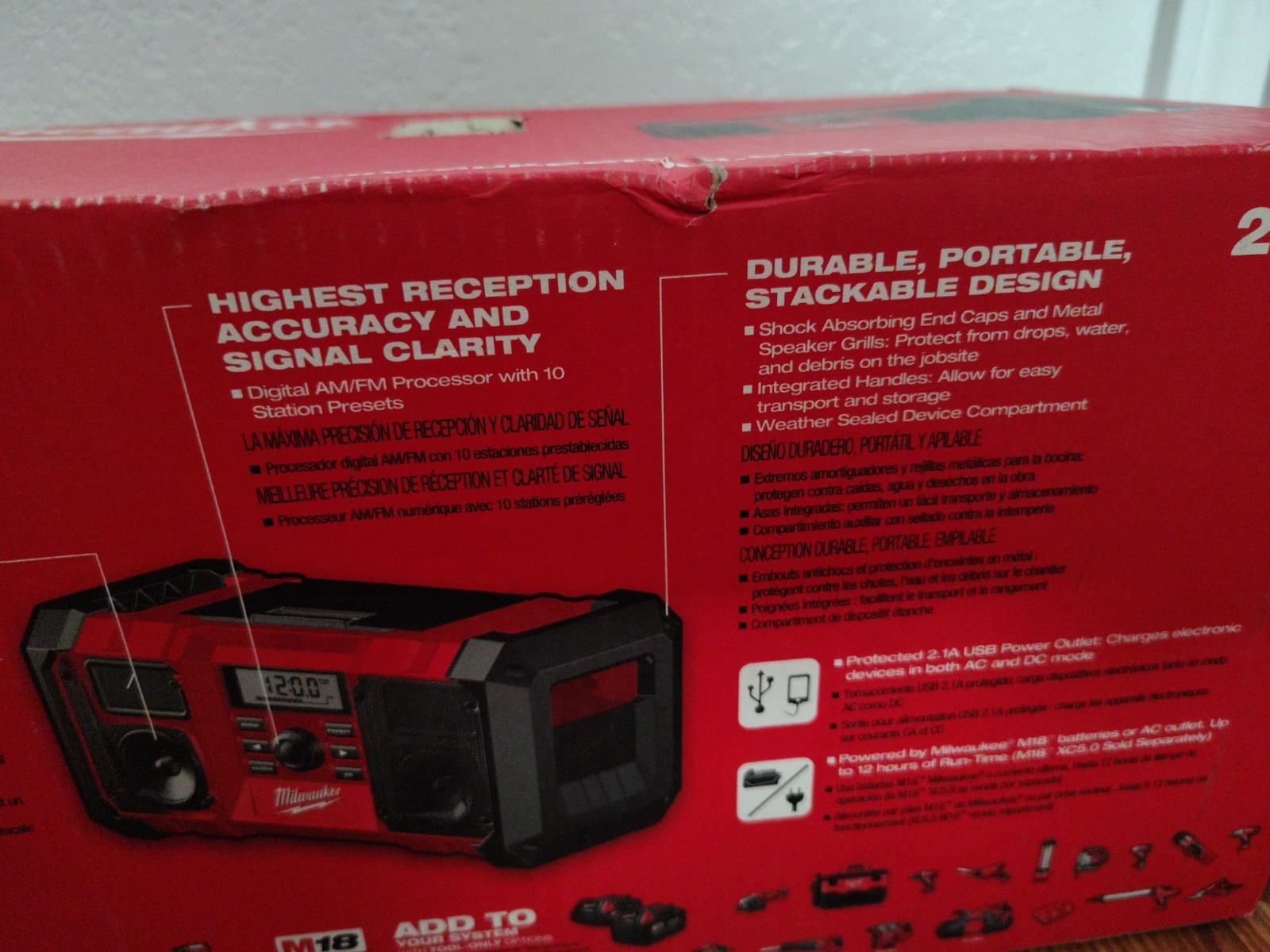 New Milwaukee 2952-20 18V Lithium-Ion Cordless Bluetooth Jobsite Radio GENUINE