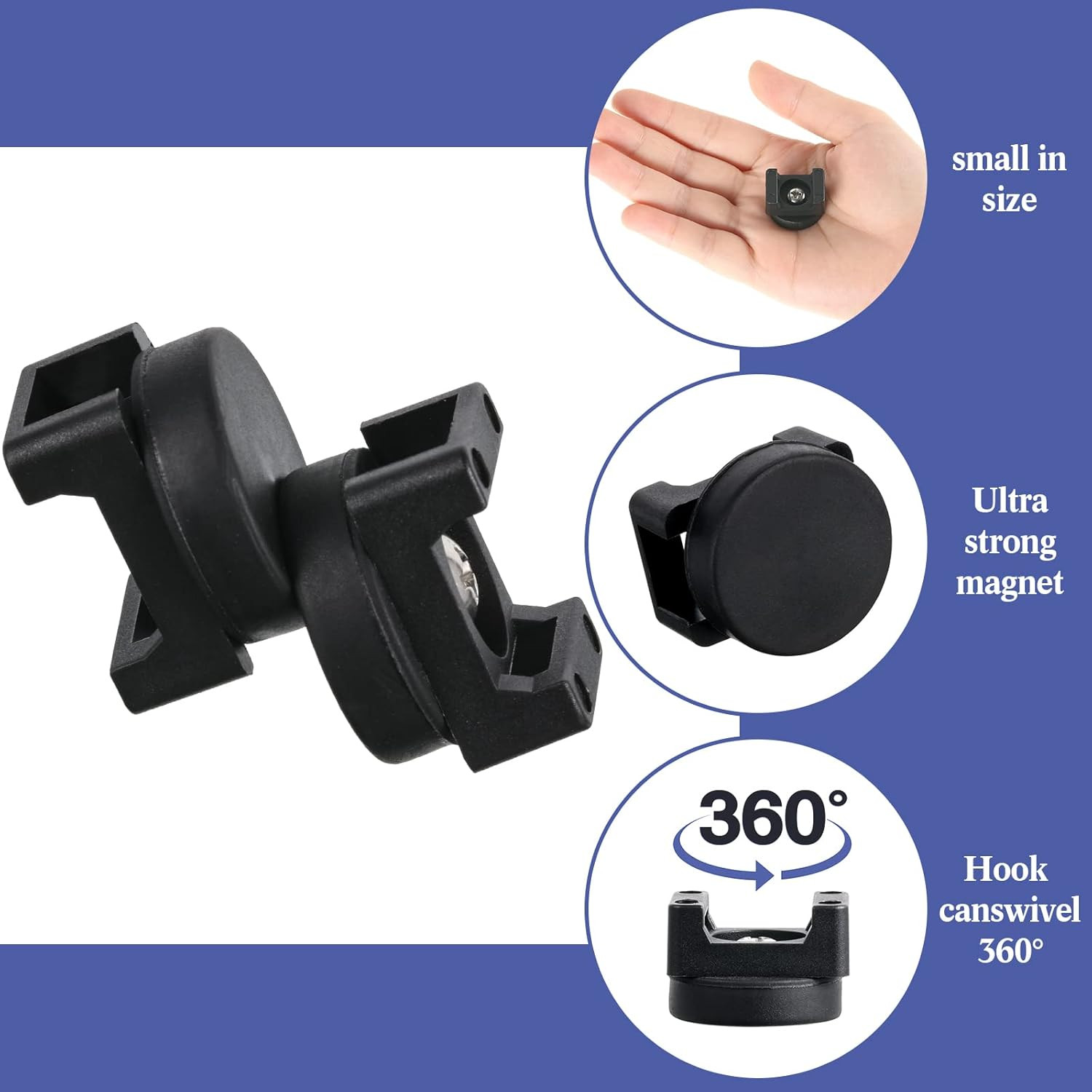 Yookeer 60 Pieces Magnetic Zip Tie Mount Multipurpose Cable Holder Magnets Magne