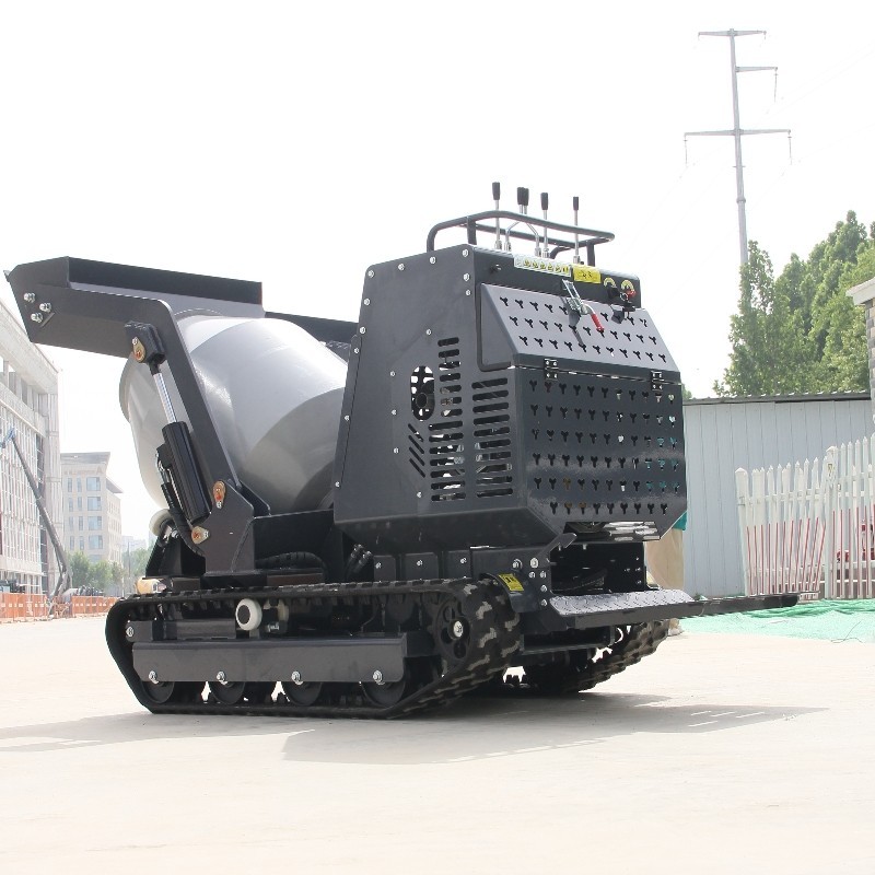 Driven Crawler Type Drum Concrete Mixer Dumper Self Loading Concrete 13.5HP