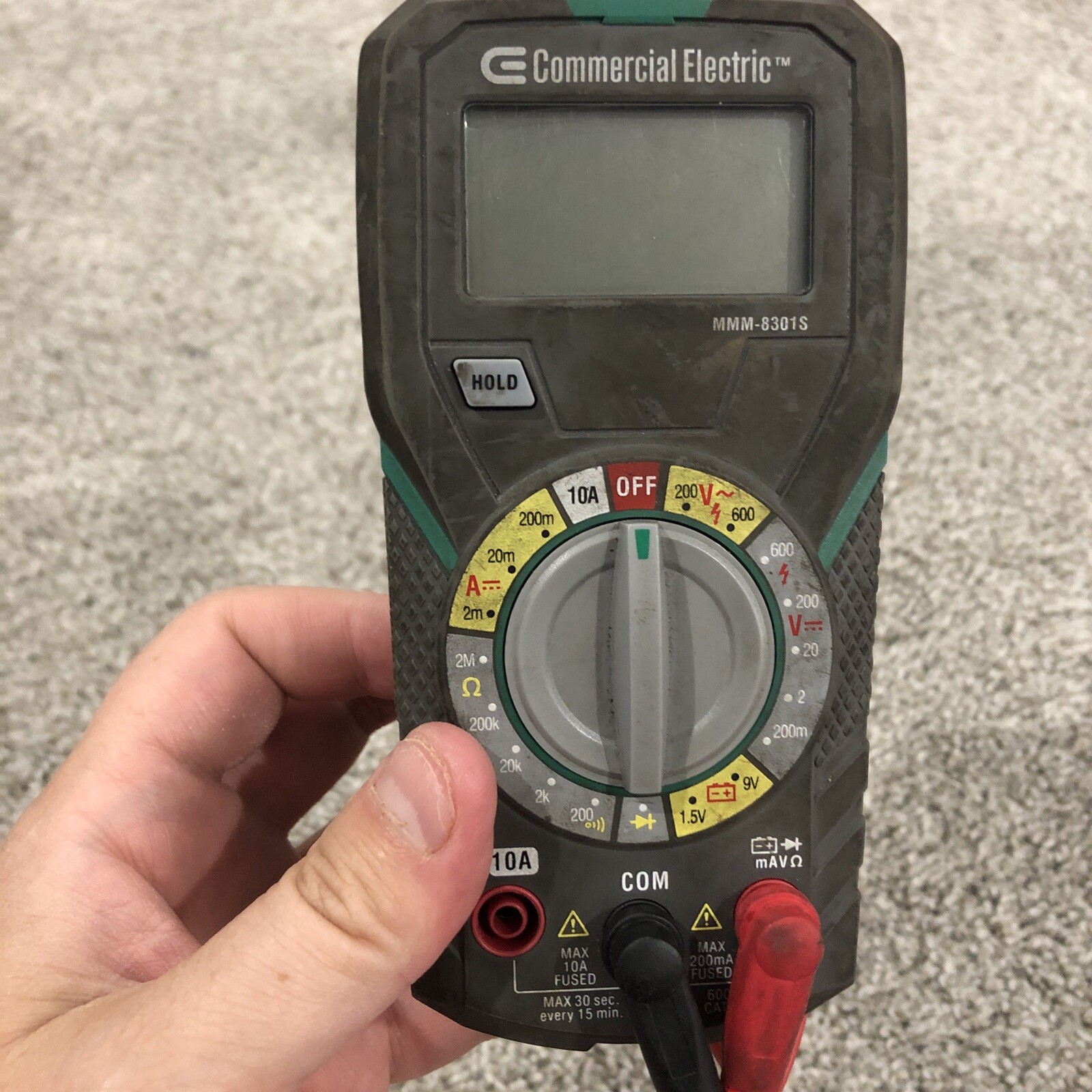 CE Manual-Ranging Digital Multimeter (MMM-8301S) With Wires