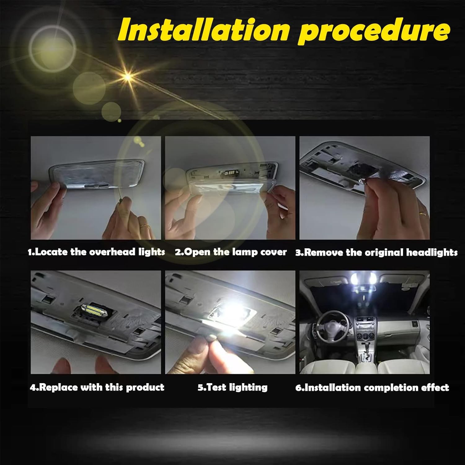 Auto 578 211-2 212-2 LED Festoon Bulb 41mm 42mm (1.65in) for Size: 4 PCS #42MM