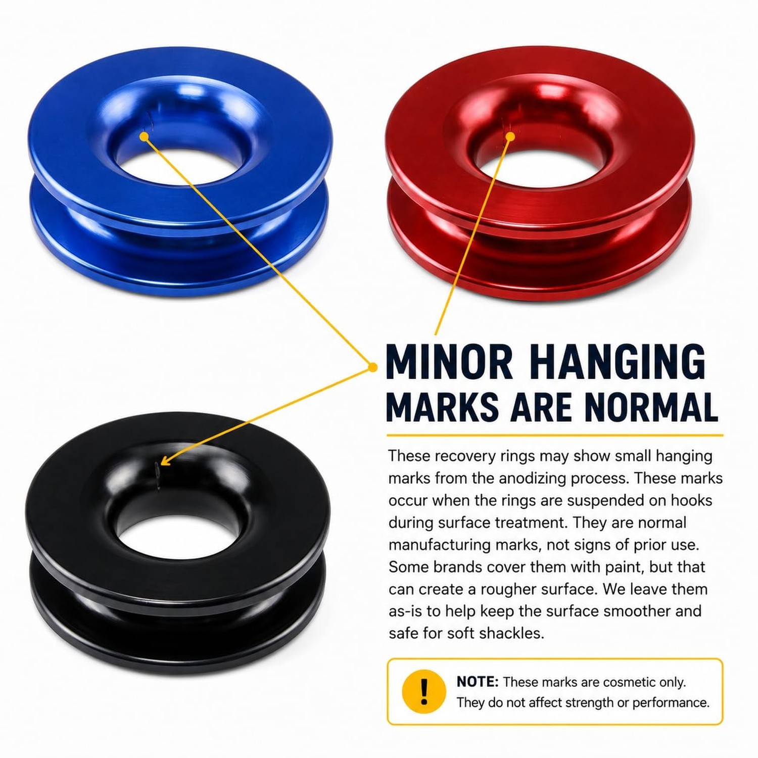 Winch Snatch Recovery Ring 66,000 lbs for Soft Shackle and Synthetic Rope for…