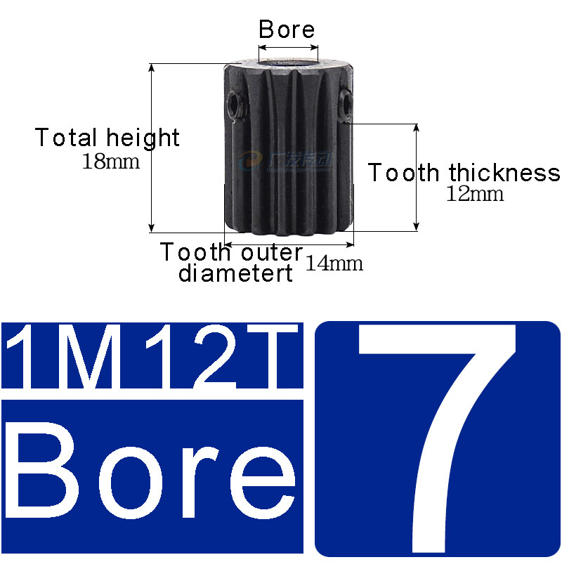 1 Mod Pinion Gear 10-150T Spur Gear With Step 45# Steel Transmission Gear 4~25mm