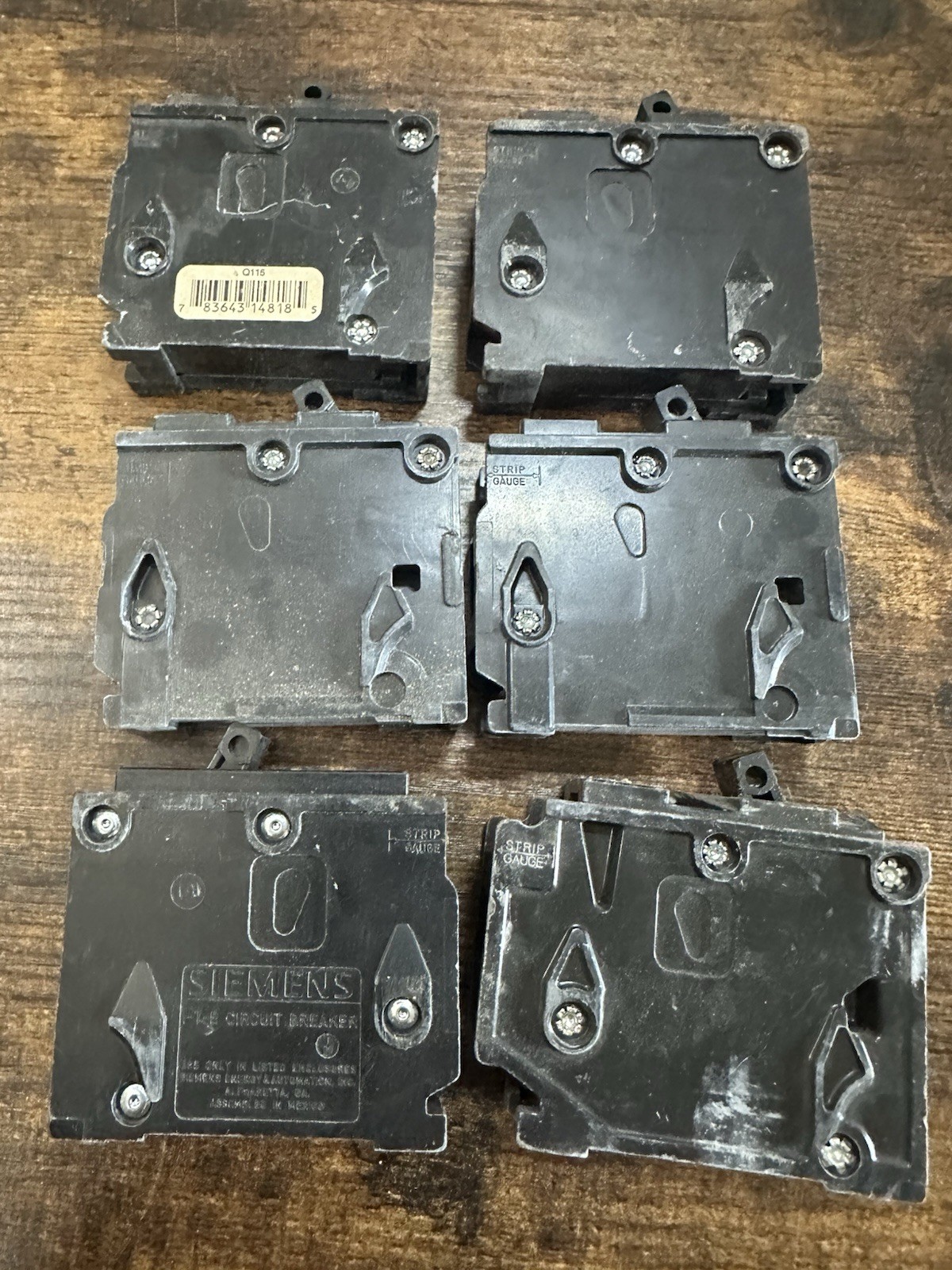 Lot of 6 Siemens Murray Circuit Breakers 15A 20A 60A Mixed Amperage