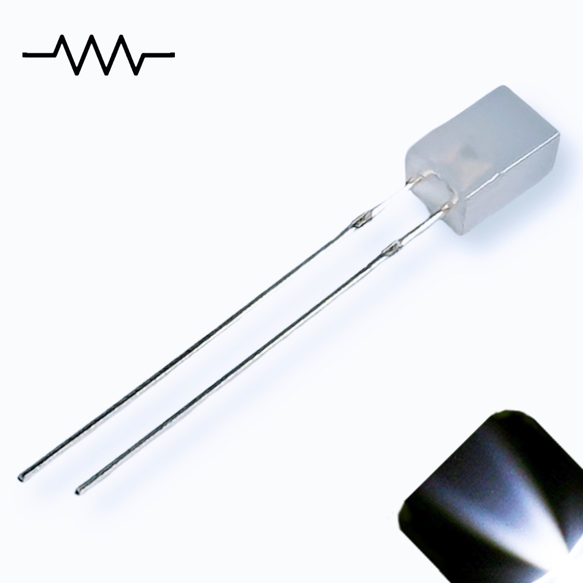 50 x 12v 5mm Cube Frosted Lens LED – Cool Clear White LED – Ultra Bright (5v-15v