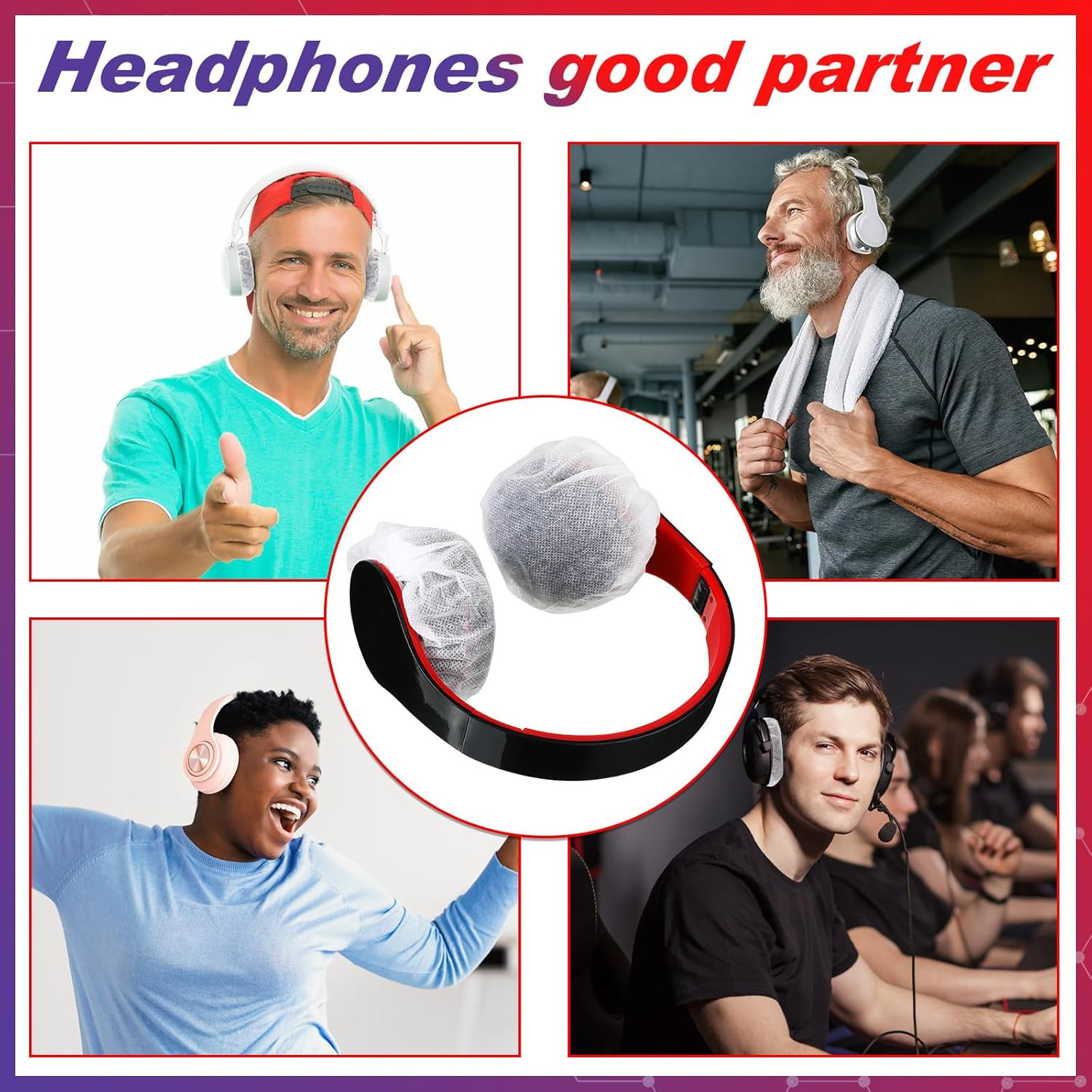 500 Pcs Disposable Headphone Covers, Non-Woven Sanitary Headphone Hygiene Covers
