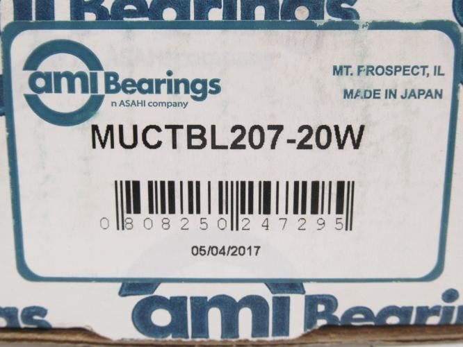 194126 New In Box; AMI MUCTBL207-20W Pillow Block Bearing; 1-1/4″ID; Tapped Base