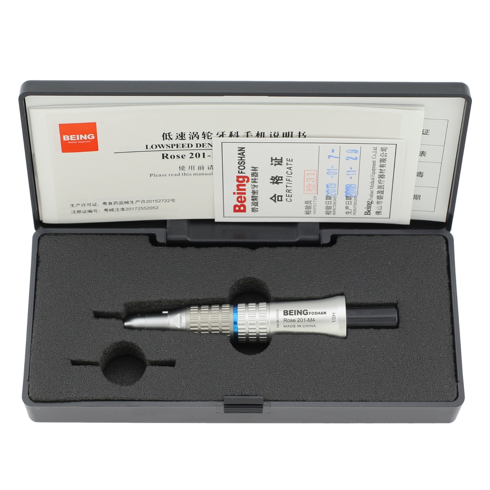 Dental Prophy Hygiene Handpiece 1:1 4:1 Straight Air Motor 4 Hole 360° Swivel