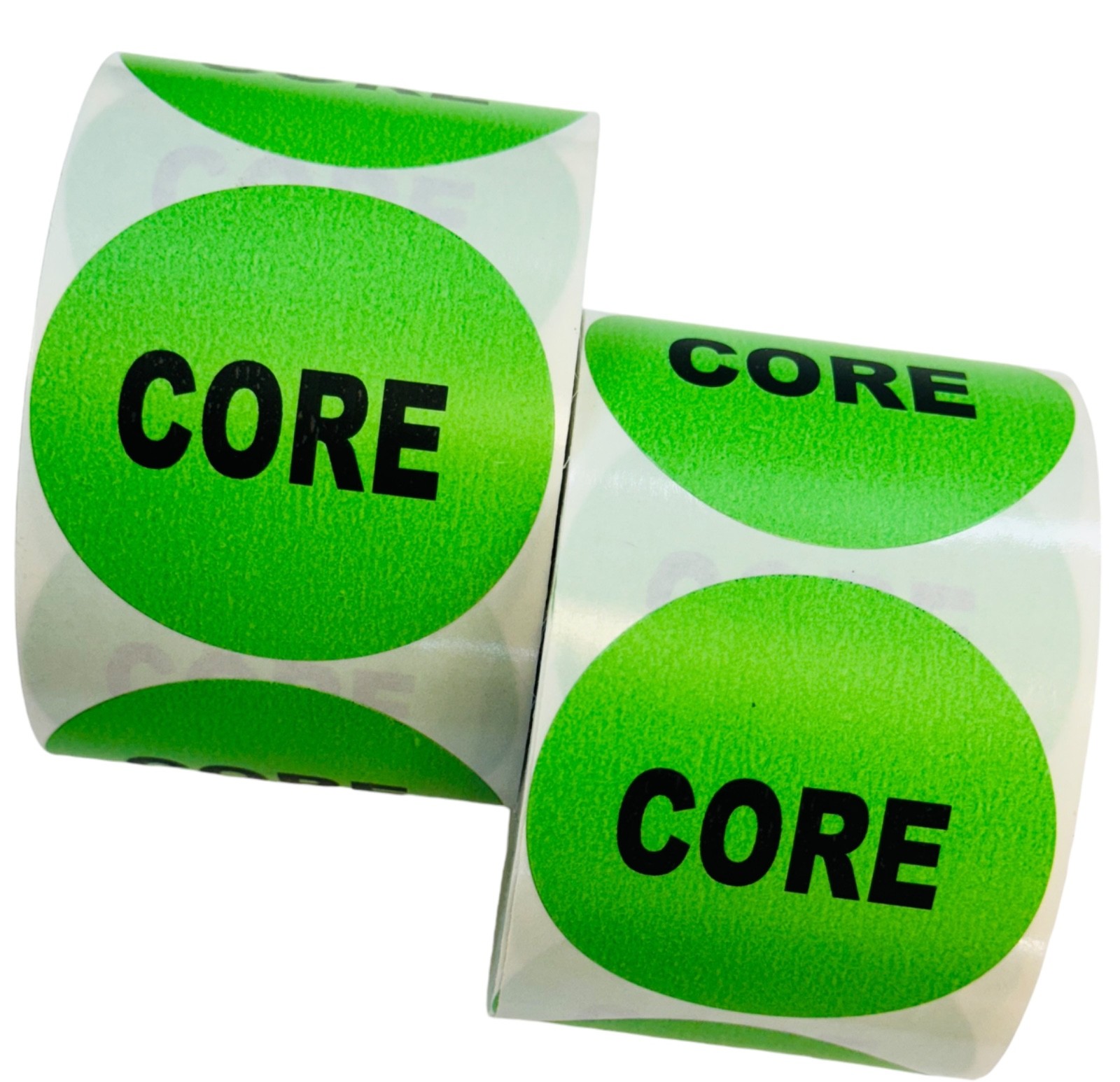 CORE 2″ Round Labels Inventory Control Warehouse Green Stickers 2 RLS of 500 EA