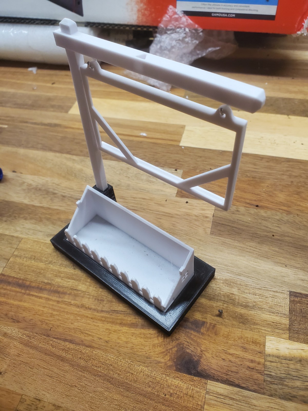 Sign Business Card Holder with Tray, Desk Display, Fence Real Estate, Realtor