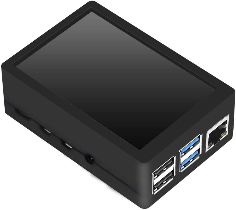 Raspberry Pi 4 Compatible 3.5 Inch Touch Screen with Case and Heatsinks Included