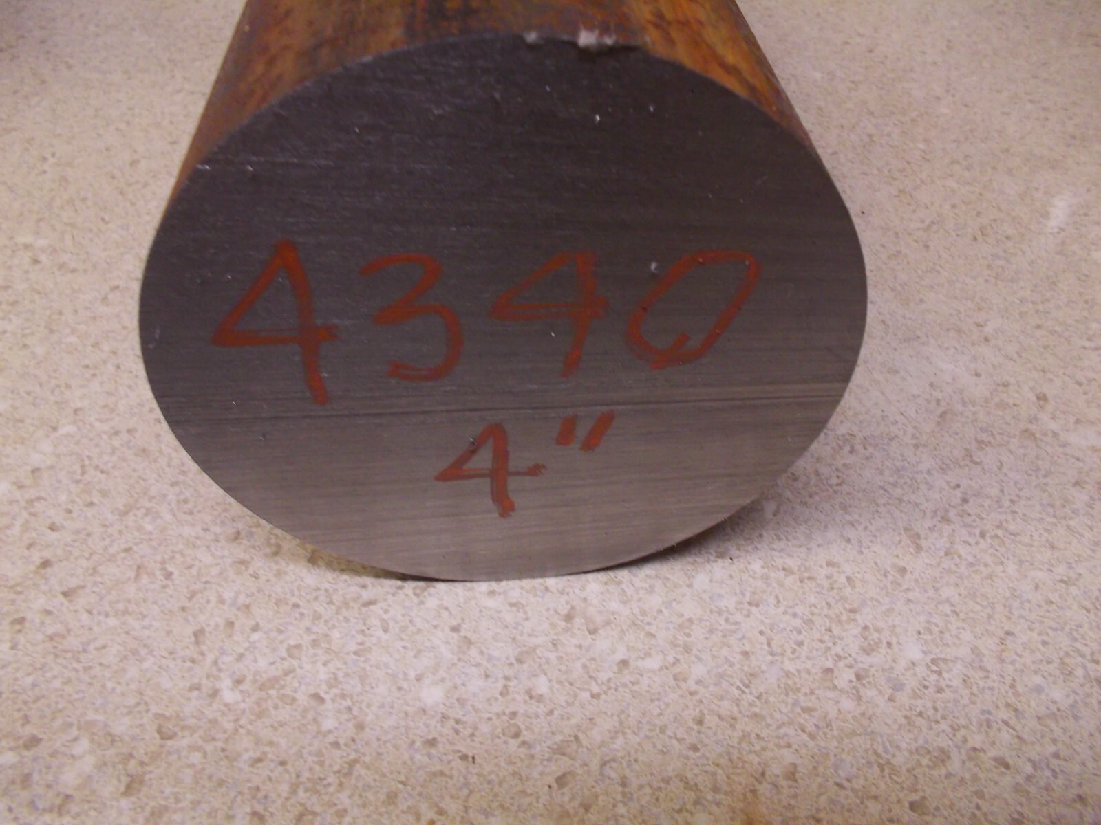 1 Piece of Hot Rolled, Normalized Round Bar 4340 4″ Diameter x 6″