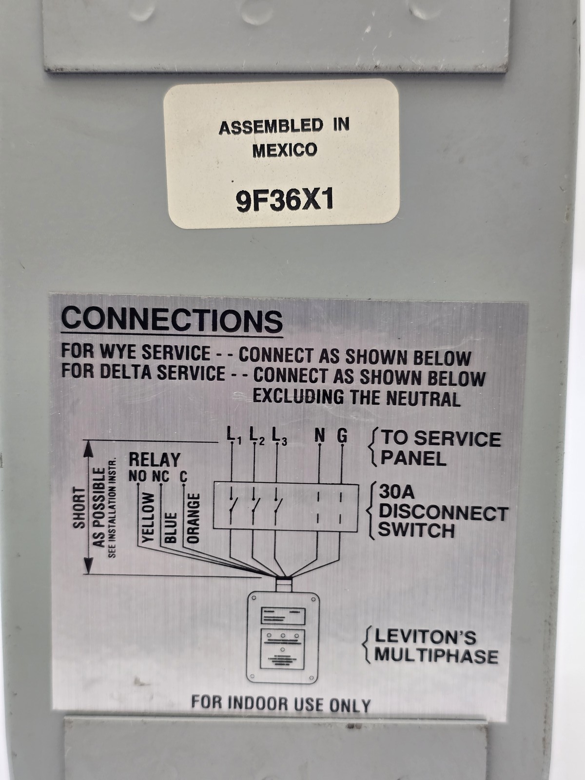 Leviton 42120-DY3 Transient Voltage Surge Suppressor 120/208V WYE or 220 Delta