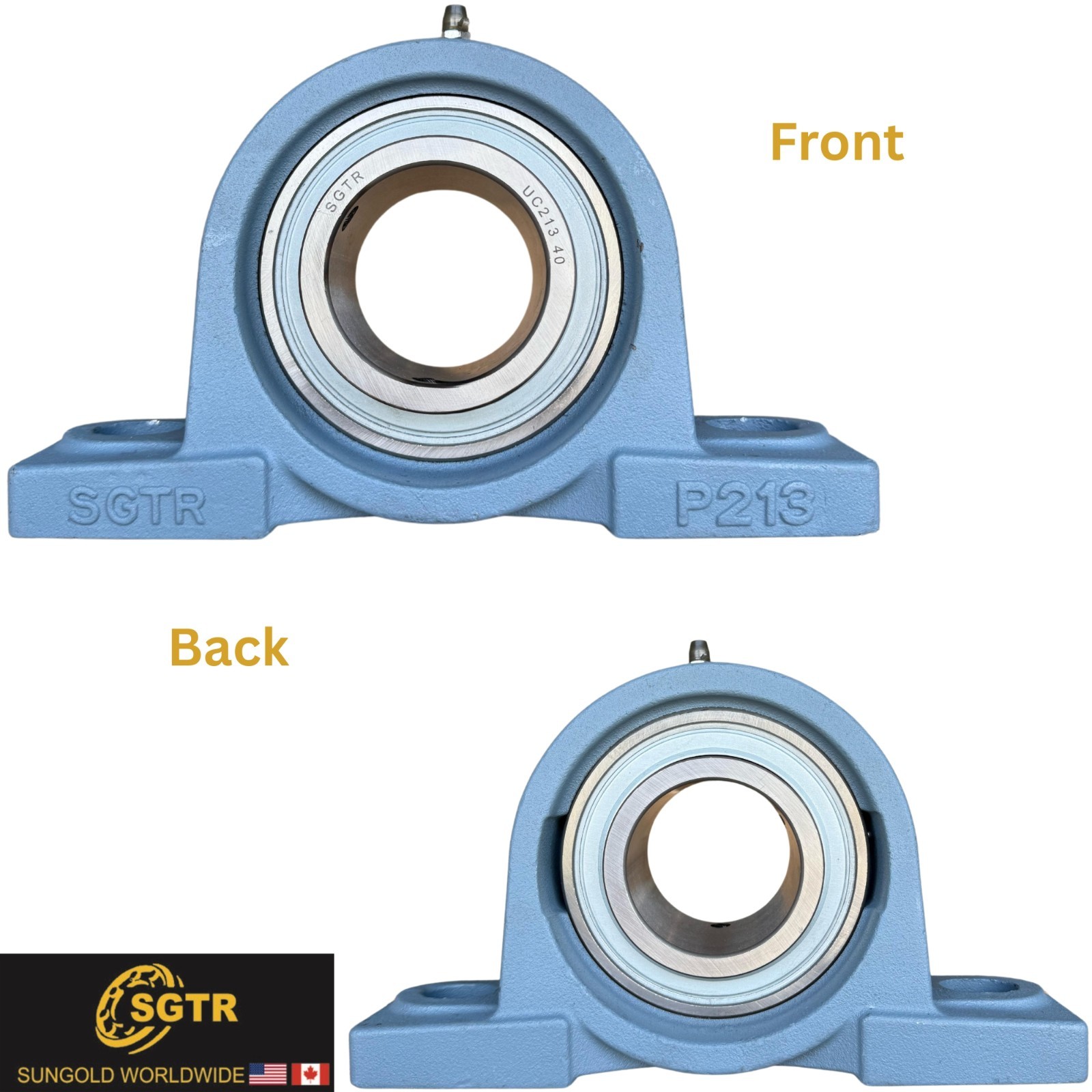 (2 Pack) Premium Heavy Duty UCP213-40 Pillow Block Bearing, 2 1/2 inch Bore