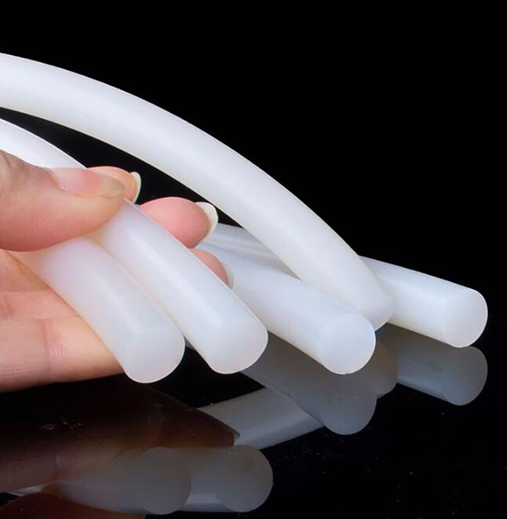 Solid Silicone Cord Bar Strip Dia 1mm-25mm White Rubber Seal Insulation Door