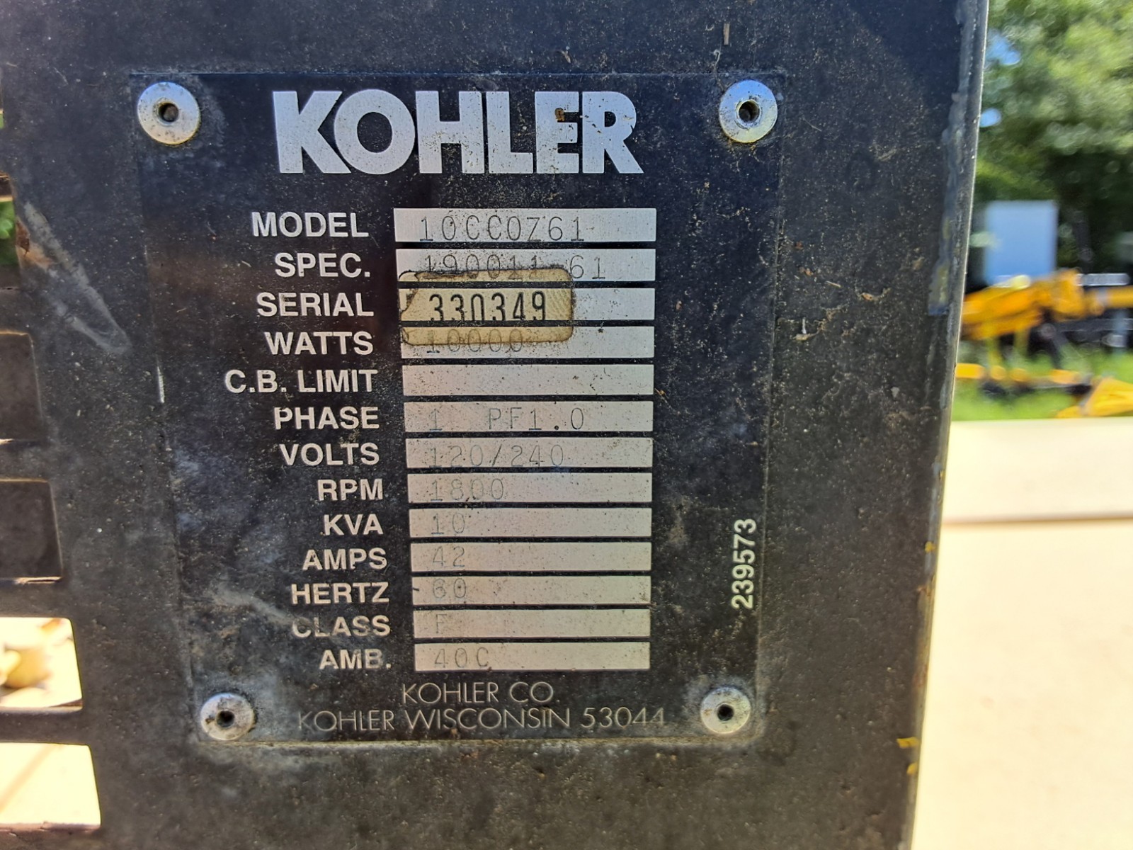 Kohler 10 KW GENERATOR HEAD