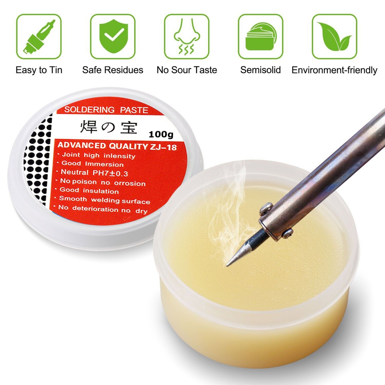 Quality Metal Cased Rosin Soldering Flux Paste Solder Welding Grease100G