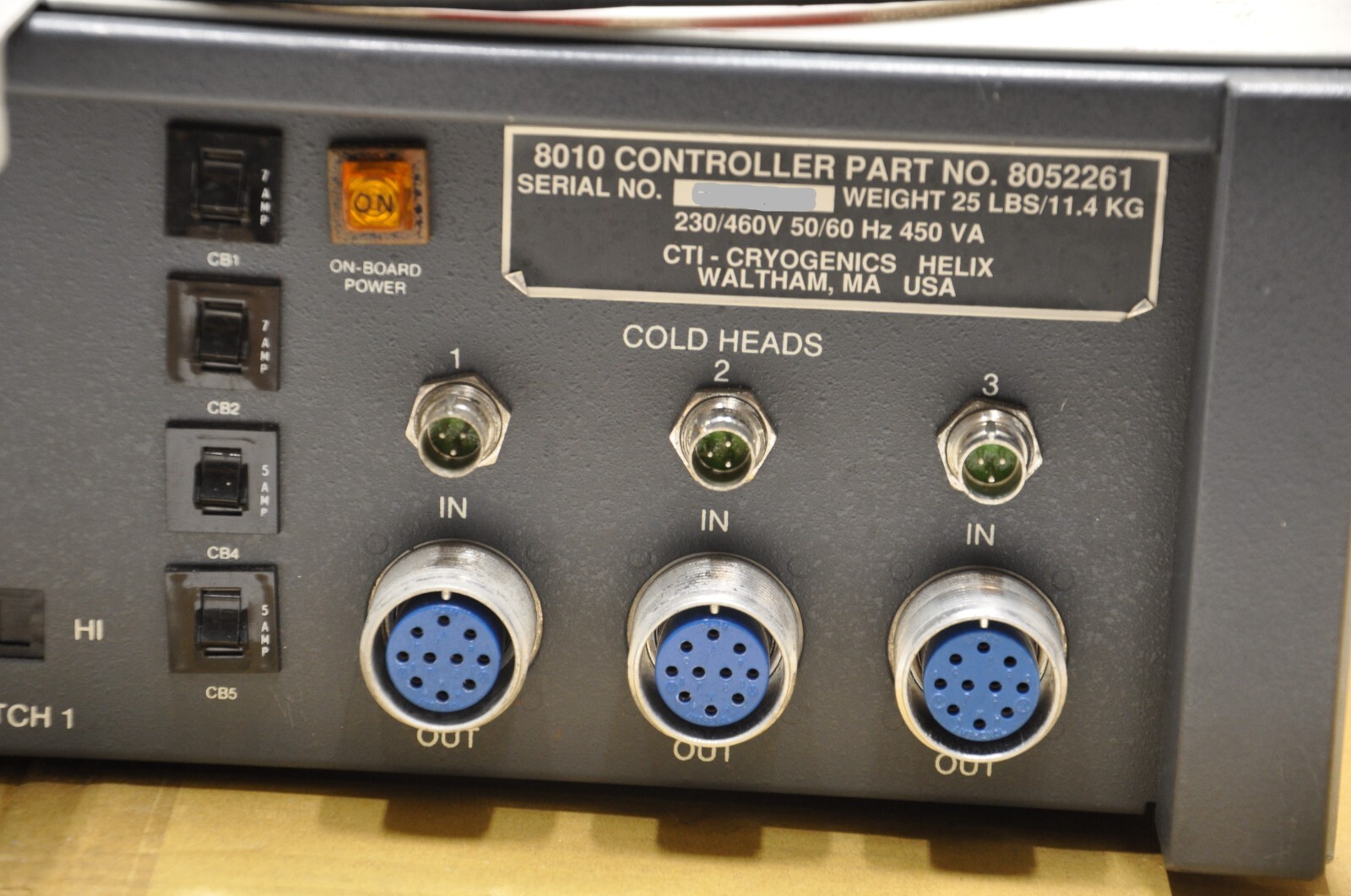 CTI-Cryogenics 8052261 Compressor 8010 Controller FOR PARTS ONLY