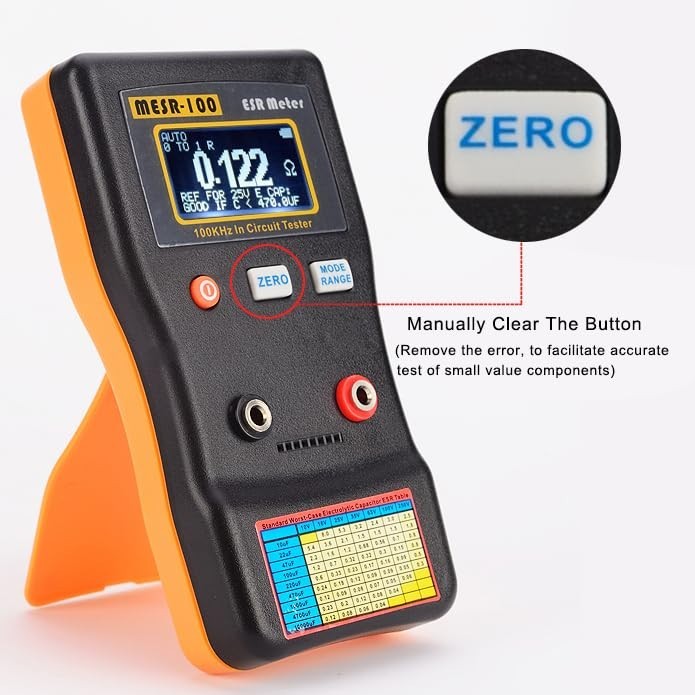 New MESR-100 V2 ESR Meter Capacitor Tester 0.01–100Ω Low Ohm Circuit Tester