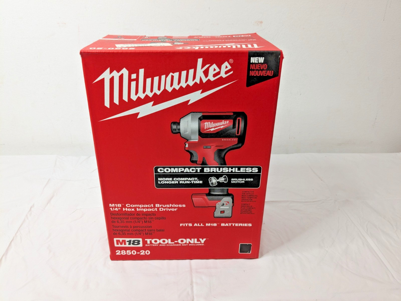 Milwaukee M18 Compact Brushless 1/4″ Hex Impact Driver 2850-20 TOOL ONLY