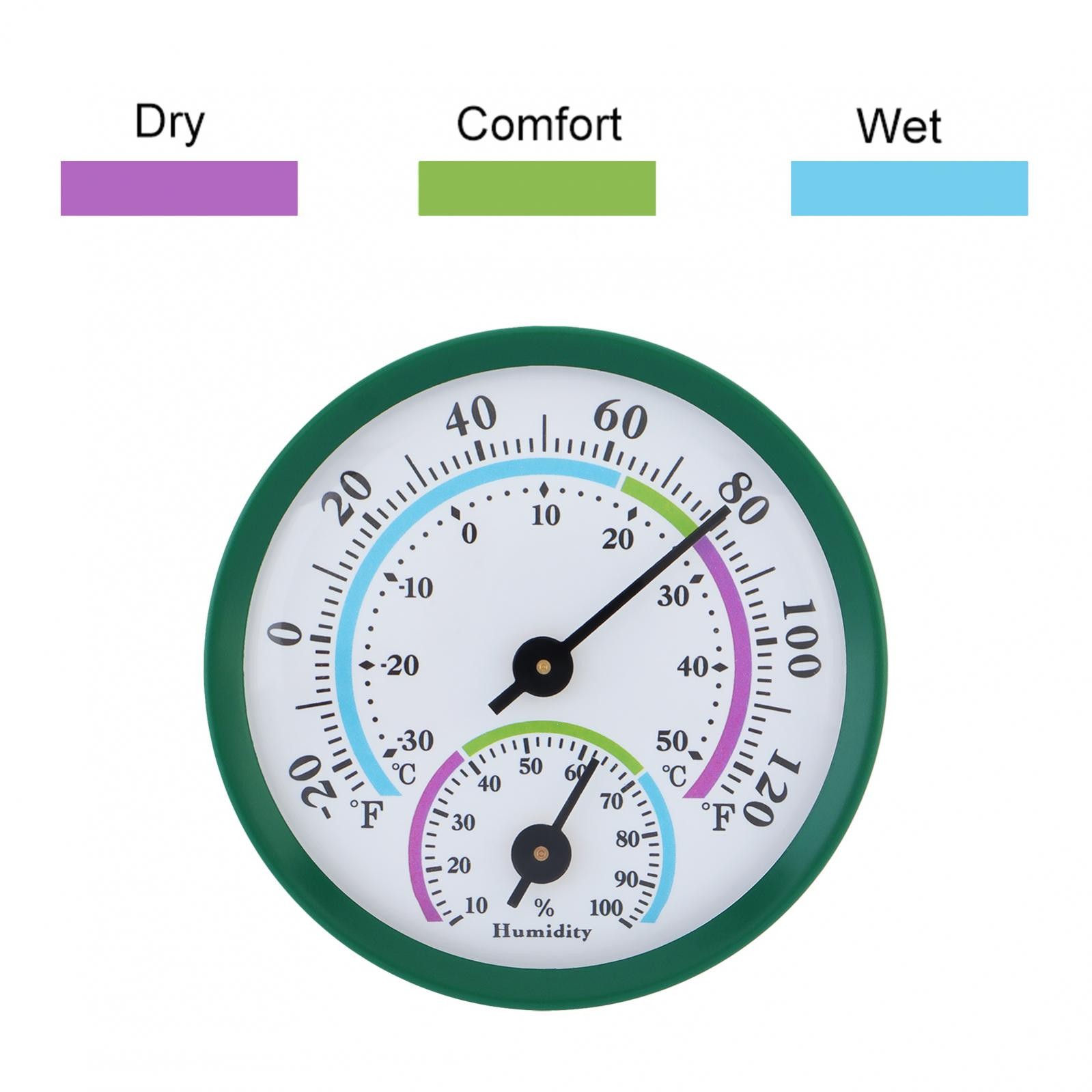 2 in 1 Mini Indoor Thermometer Temperature Hygrometer (No Battery Needed),Green