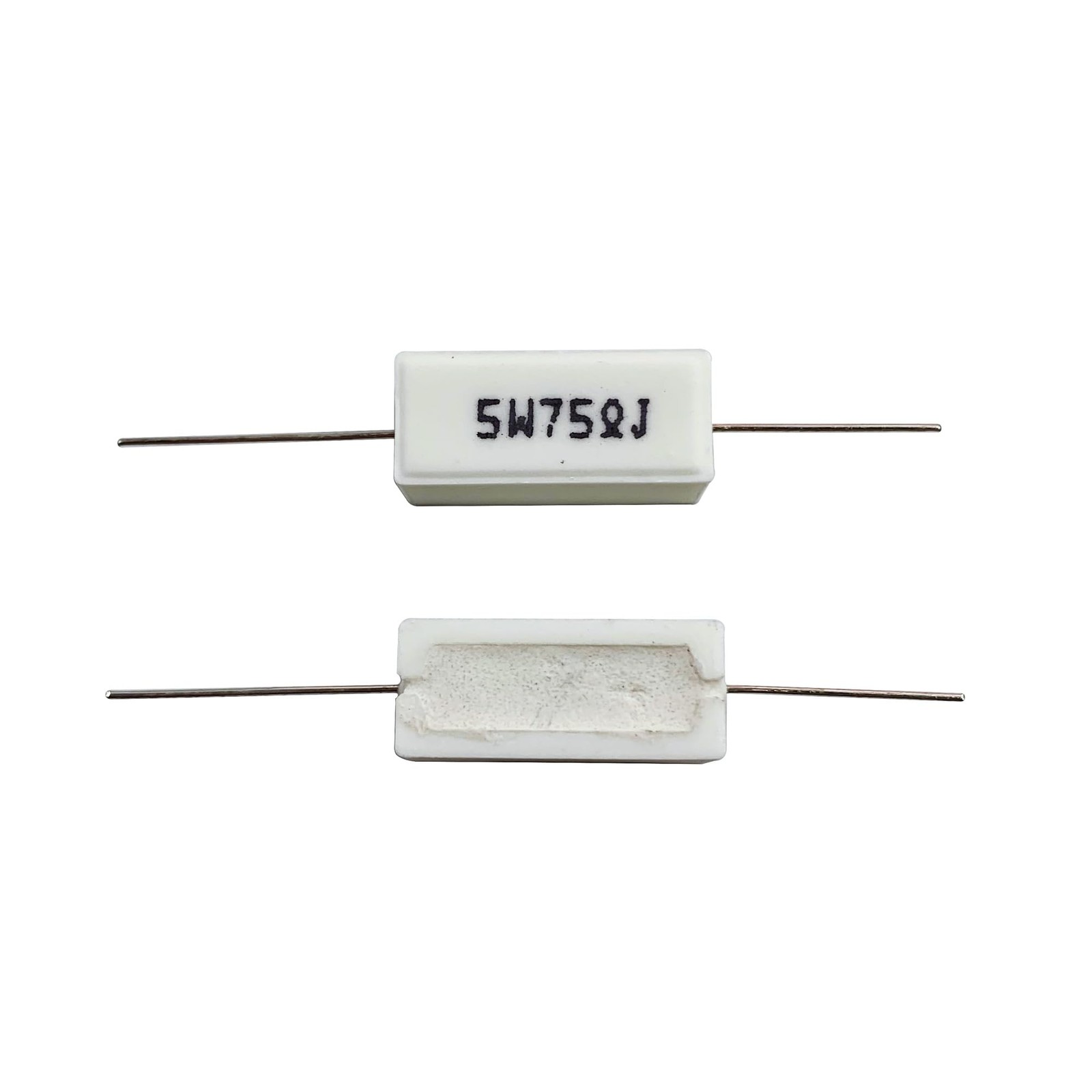 MOKMMKIT 30 Values 60 Pieces Ceramic Cement Resistor KIT 5W 0.01Ω-100Ω 60 PCS