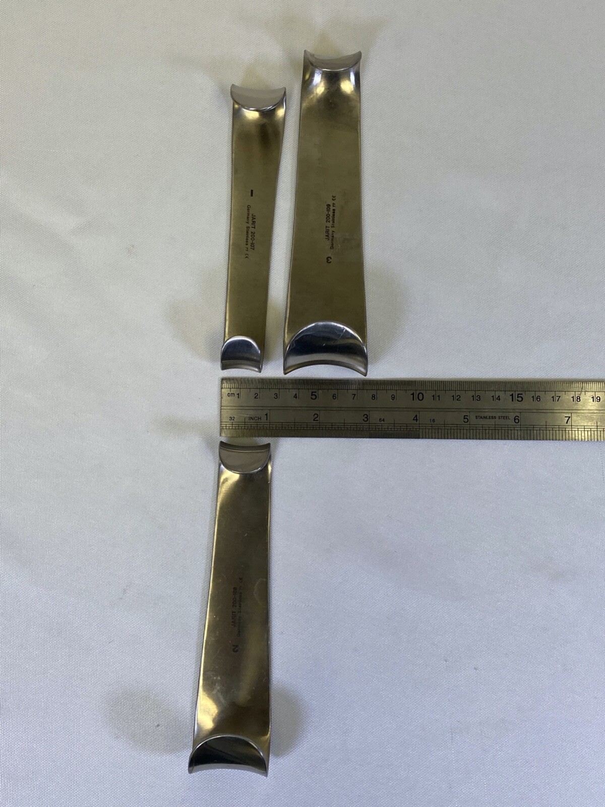 Set of 3 Jarit Integra 200-107/8/9 Roux Double Ended Retractors