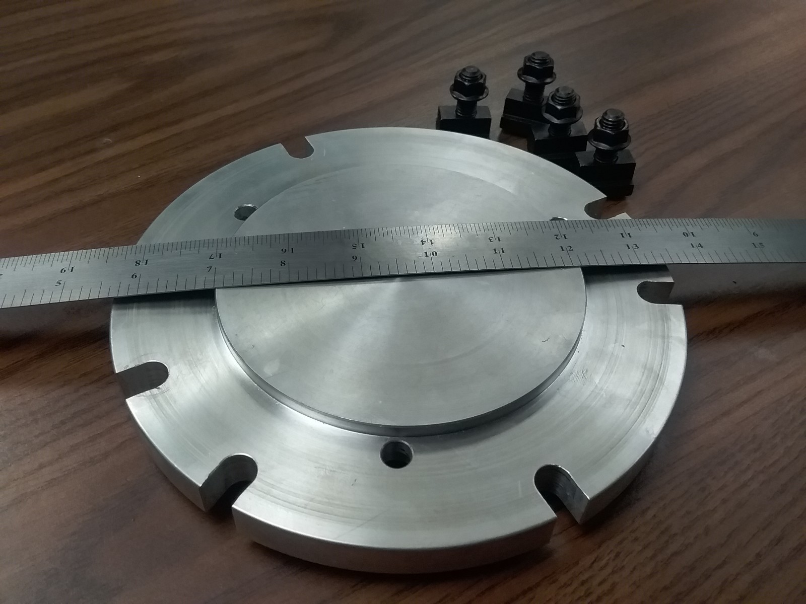 8″ base adapter plate mount chucks on rotary table or milling machine #IN-ADP-8