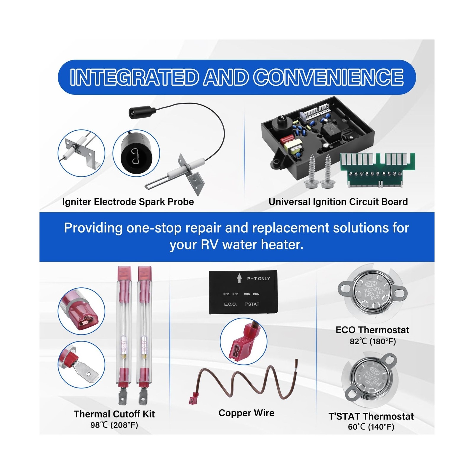 3 in 1 RV Water Heater Replacement Parts Kit Compatible with Atwood Dometic, …
