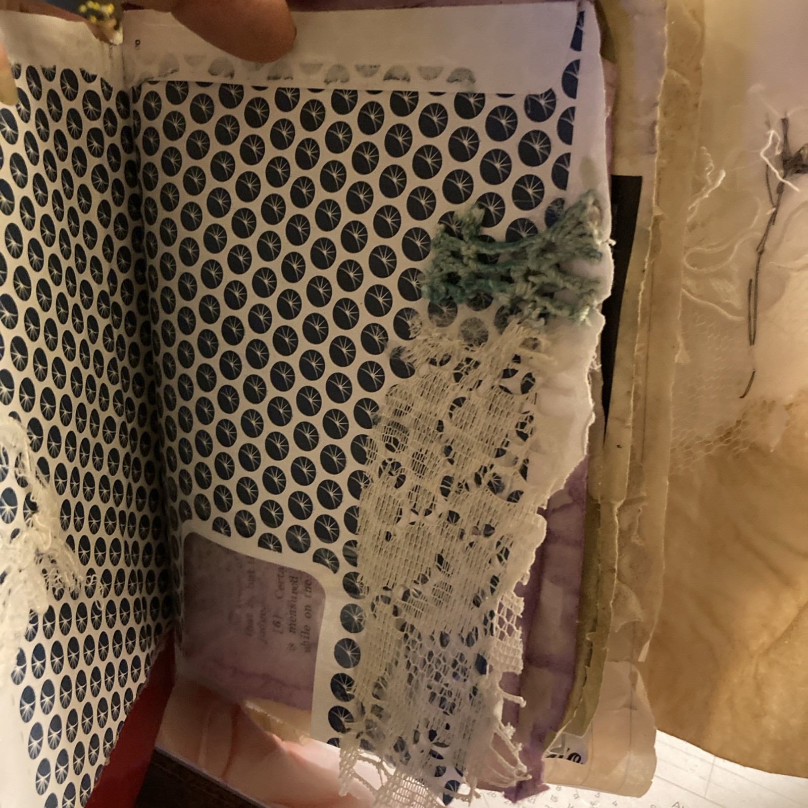 Junk Journal Intercession, Coffee Stain Pages