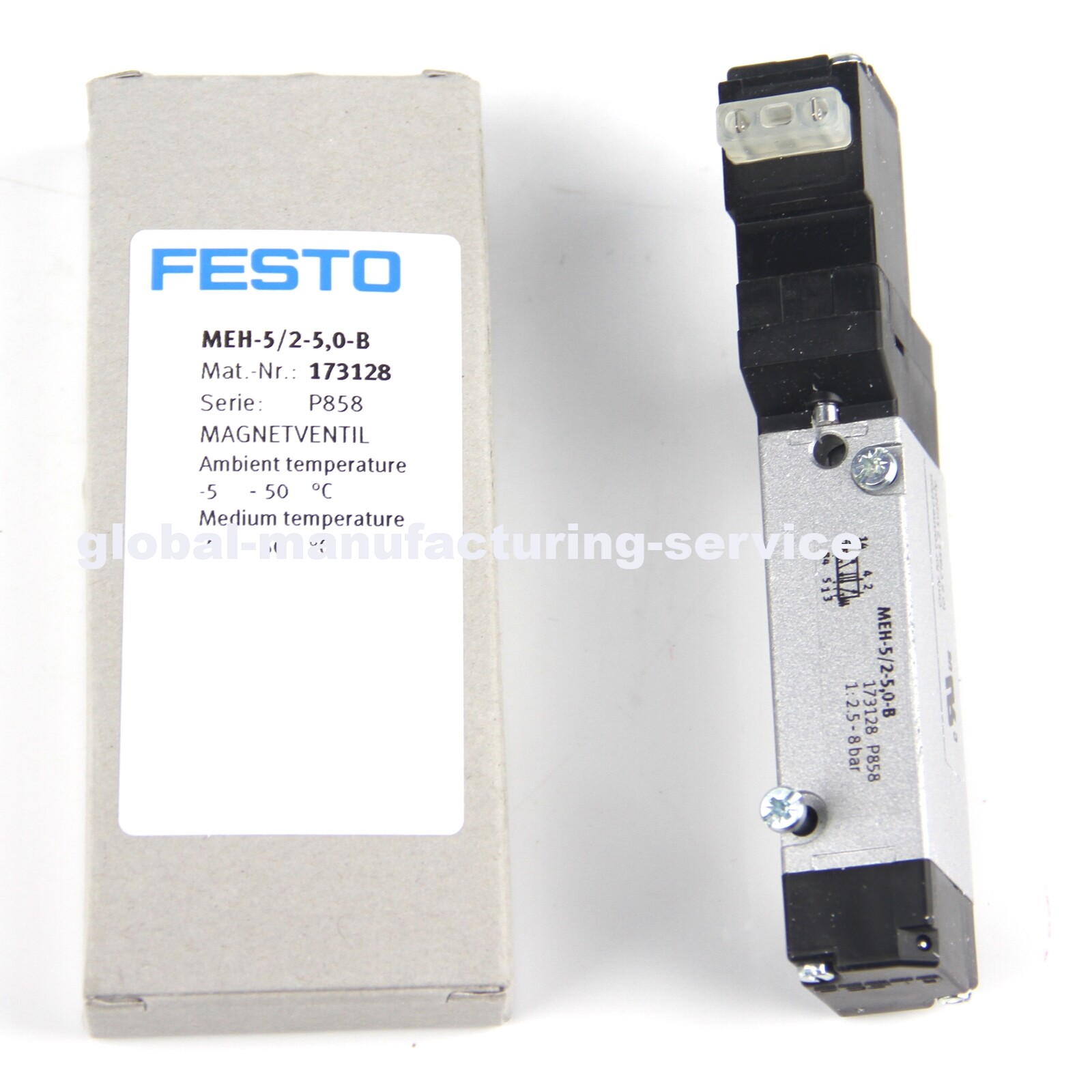 New In Box FESTO MEH-5/2-5,0-B 173128 SOLENOID VALVE PLC MODULE