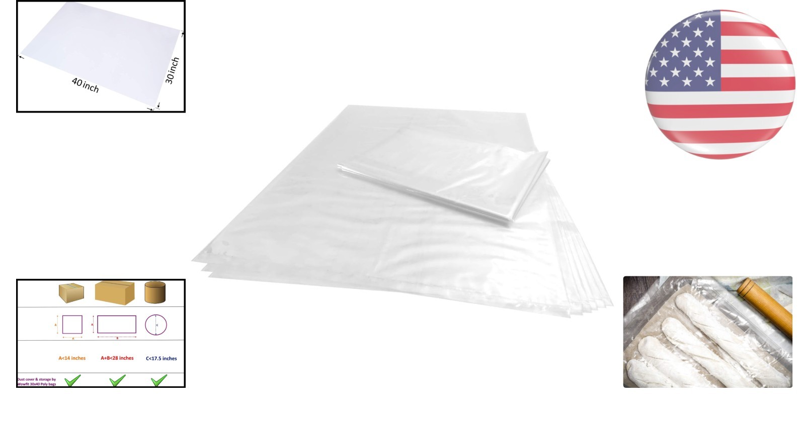 1.6 Mil Clear Polyethylene Bags – 10 Count, Perfect for Food & Craft Storage