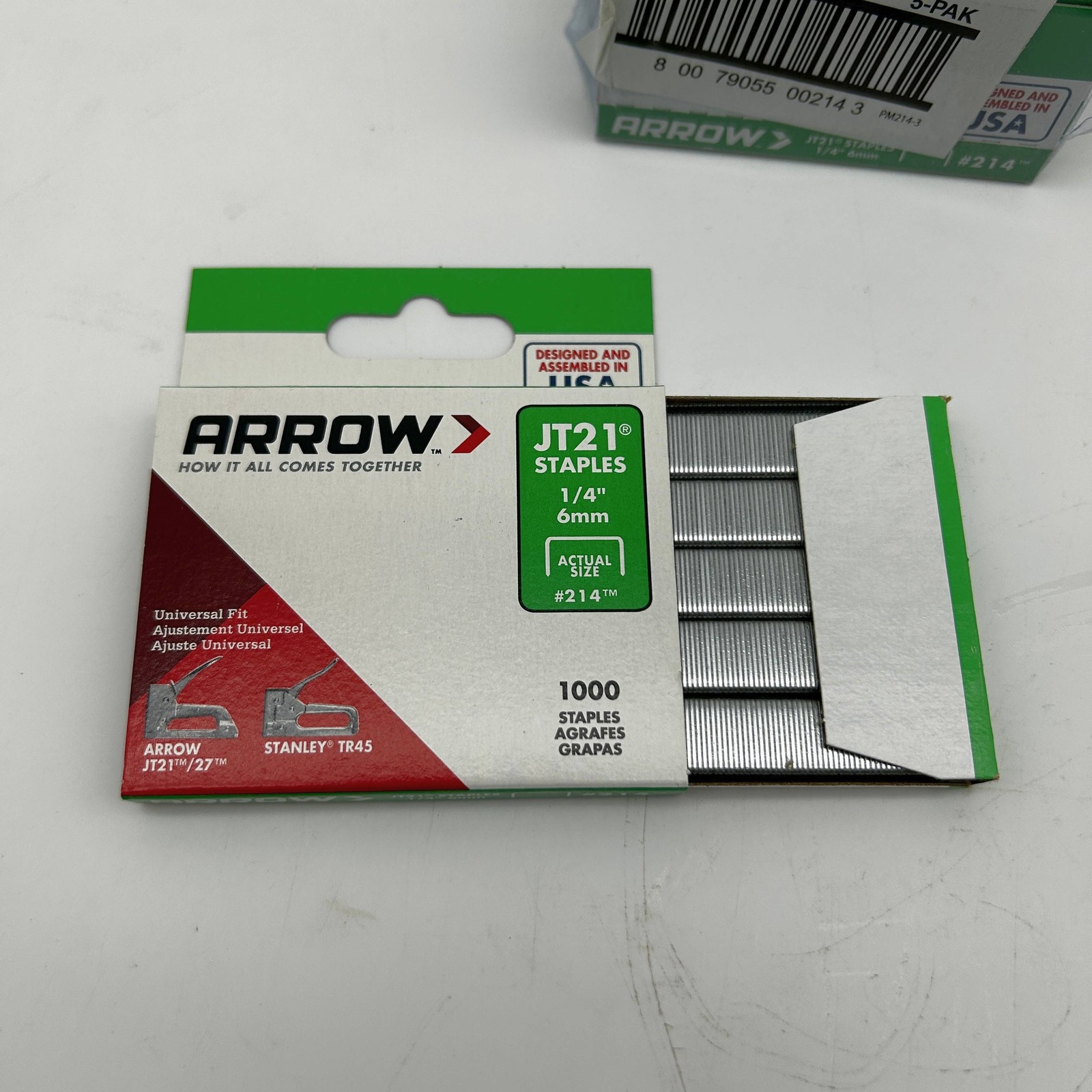 Arrow JT21 Staples 1/4″ 6mm #214 Universal Fit JT-21/JT21CM 10pks/10000 Total