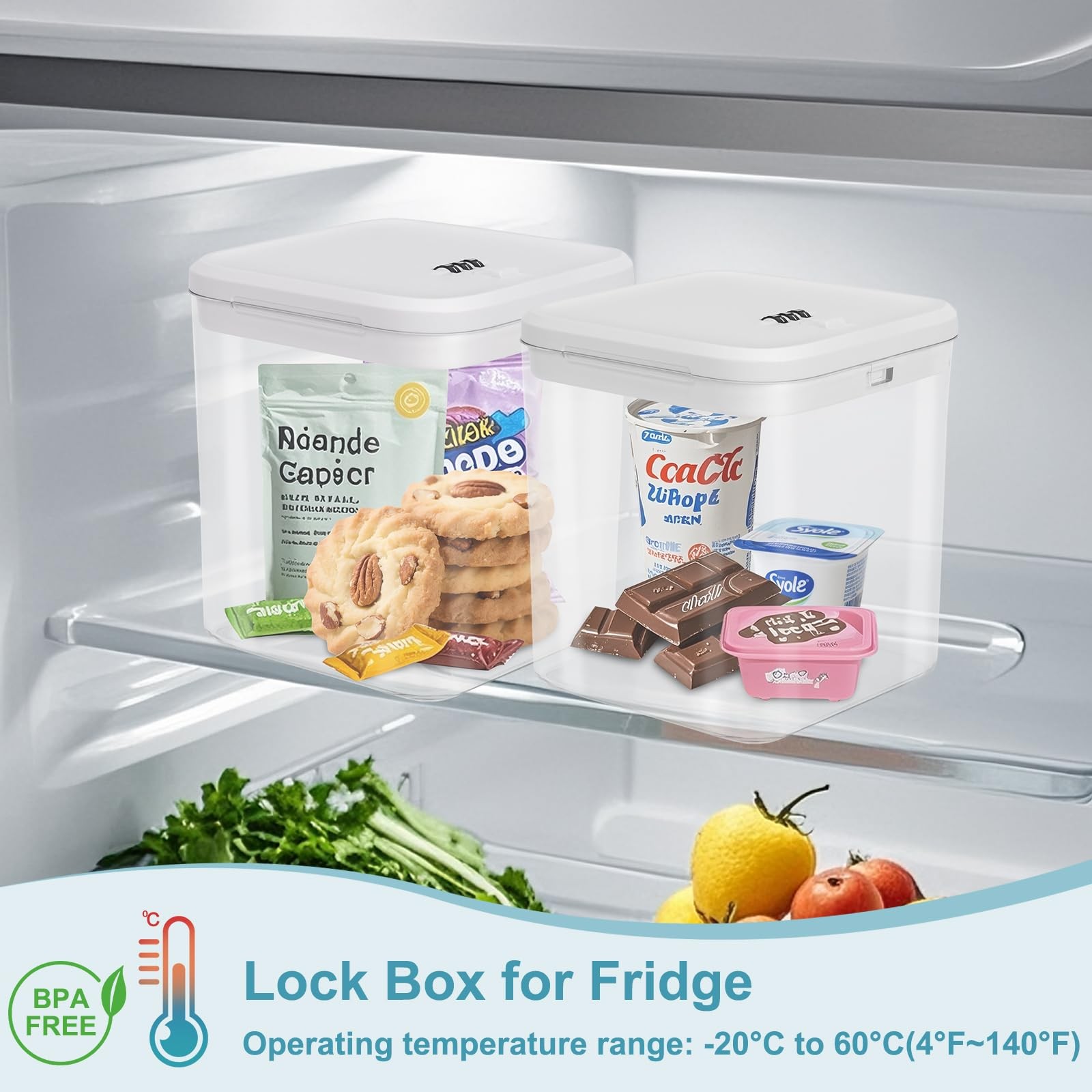 Lock Box for Medicine & Snacks – Childproof Storage Box with Combination Lock…