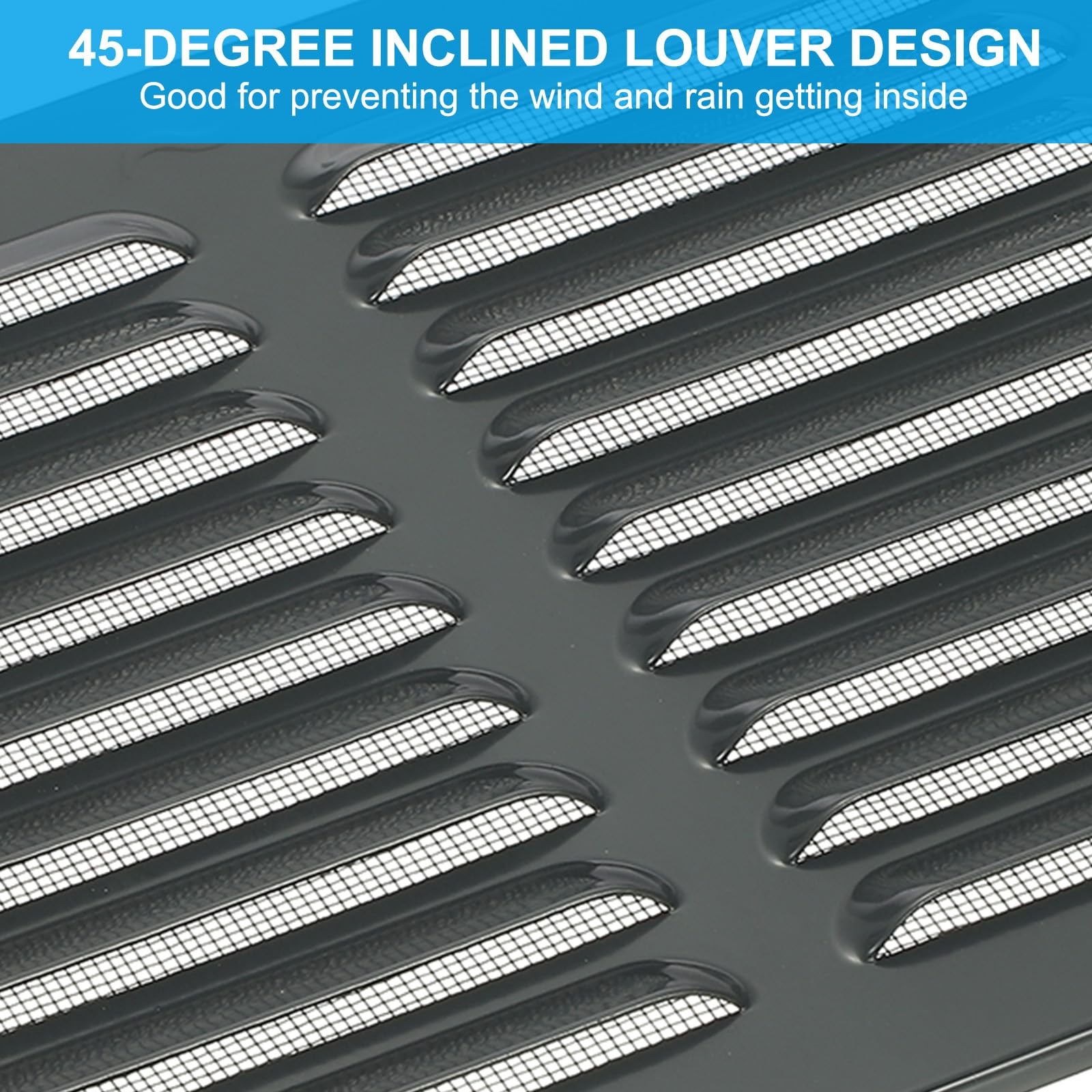 PATIKIL 10×8 Inch Aluminum Vent Cover, Screen Air Grille Inch, Gray