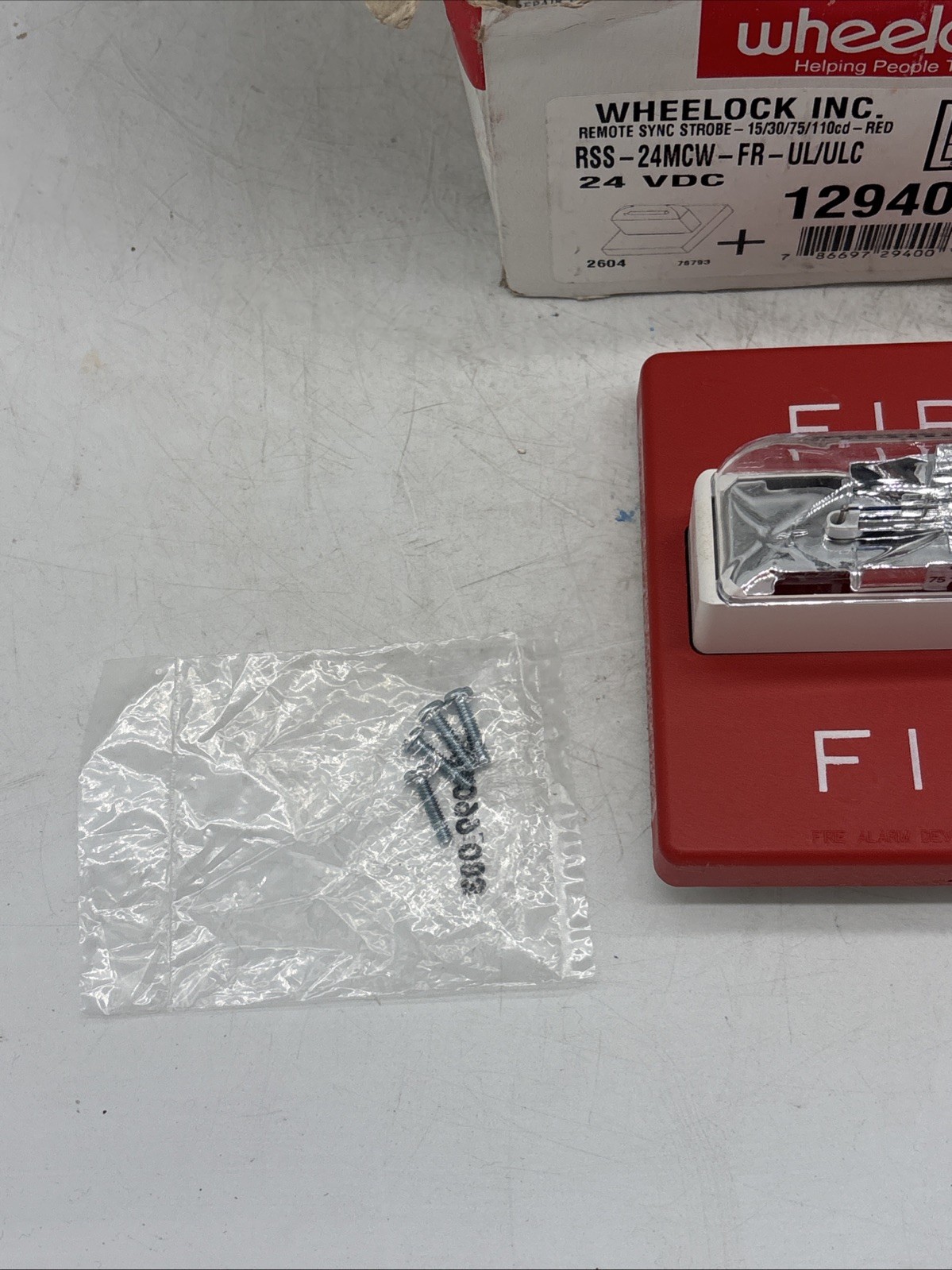 Cooper Wheelock RSS-24MCW-FR Fire Strobe 15/30/75/110 24VDC 129400 Alarm