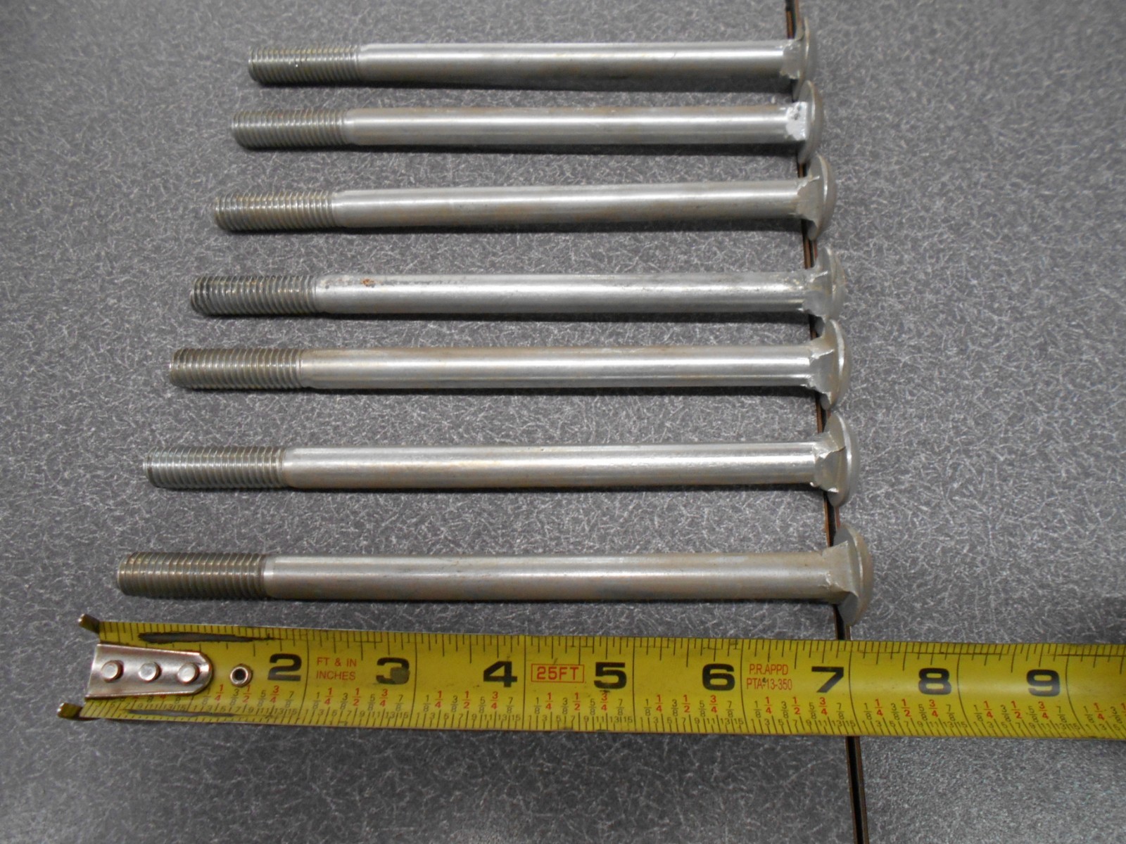 Carriage Bolt 7/16″ x 7.00″. Carriage Bolts. (LOT OF 7), Grade 2, Coarse. NOS!