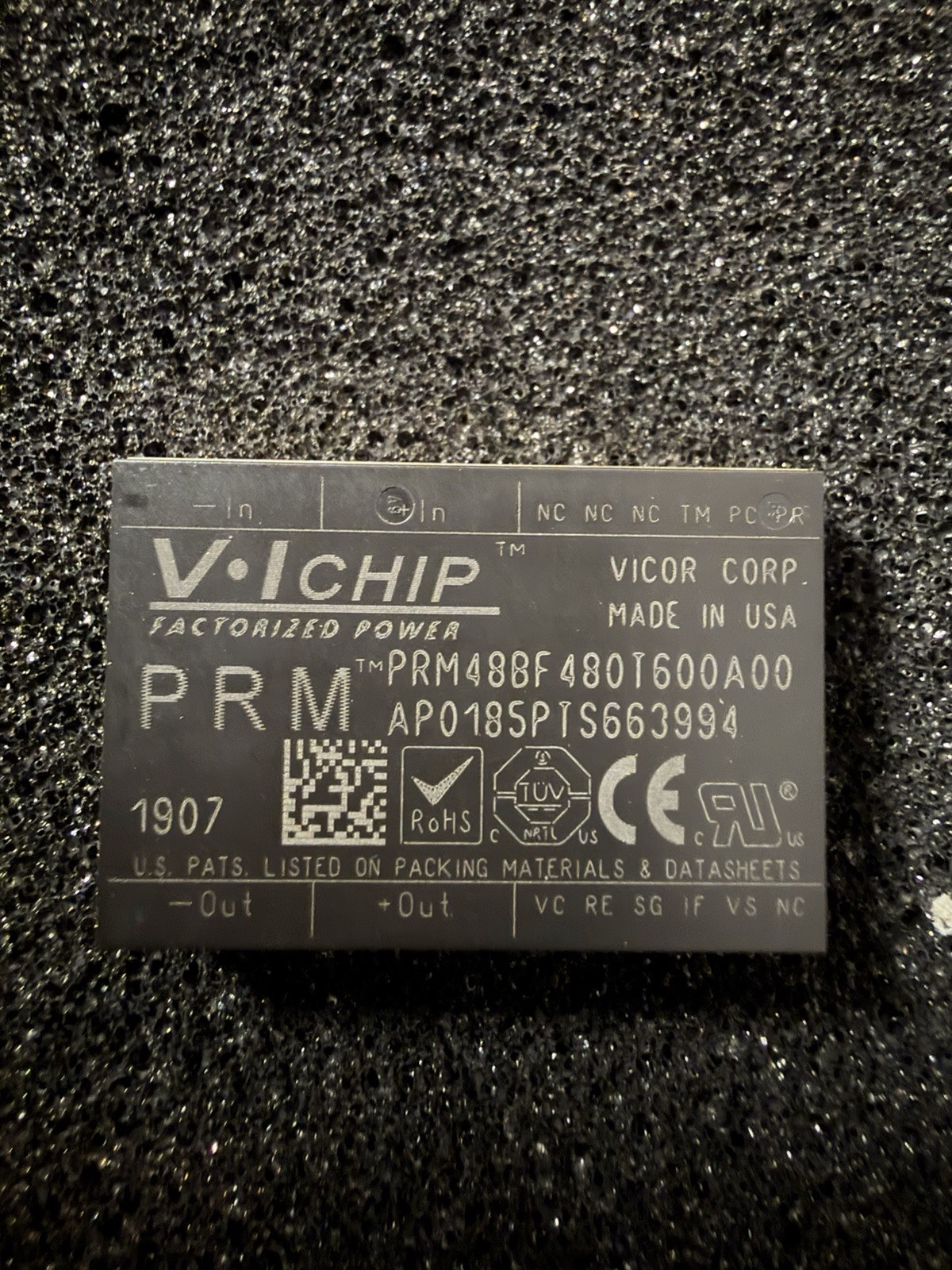 Vicor V•I CHIP PRM48BF480T600A00 DC-DC Power Regulator Module Black