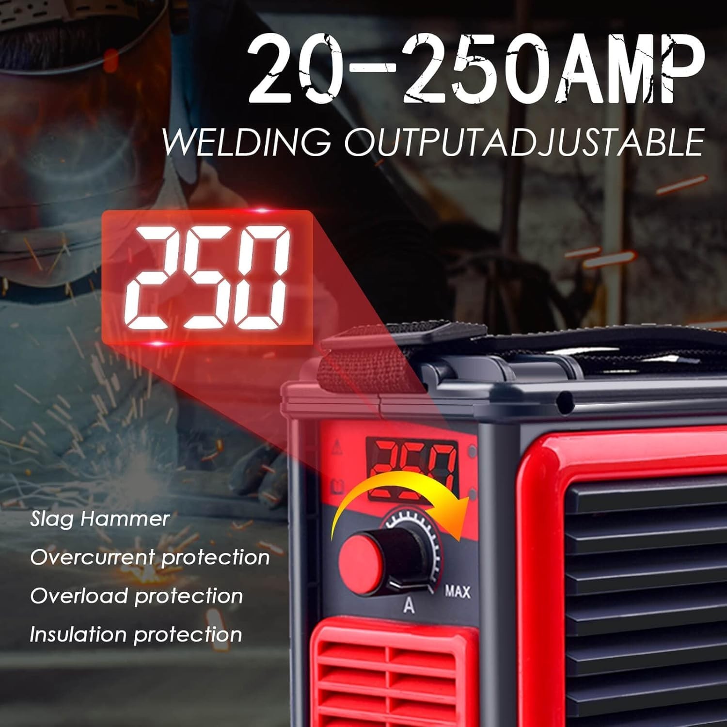 MMA Welder Machine,125Amp ARC Welder Mini Stick Welder Digital Display Lcd,Hot S