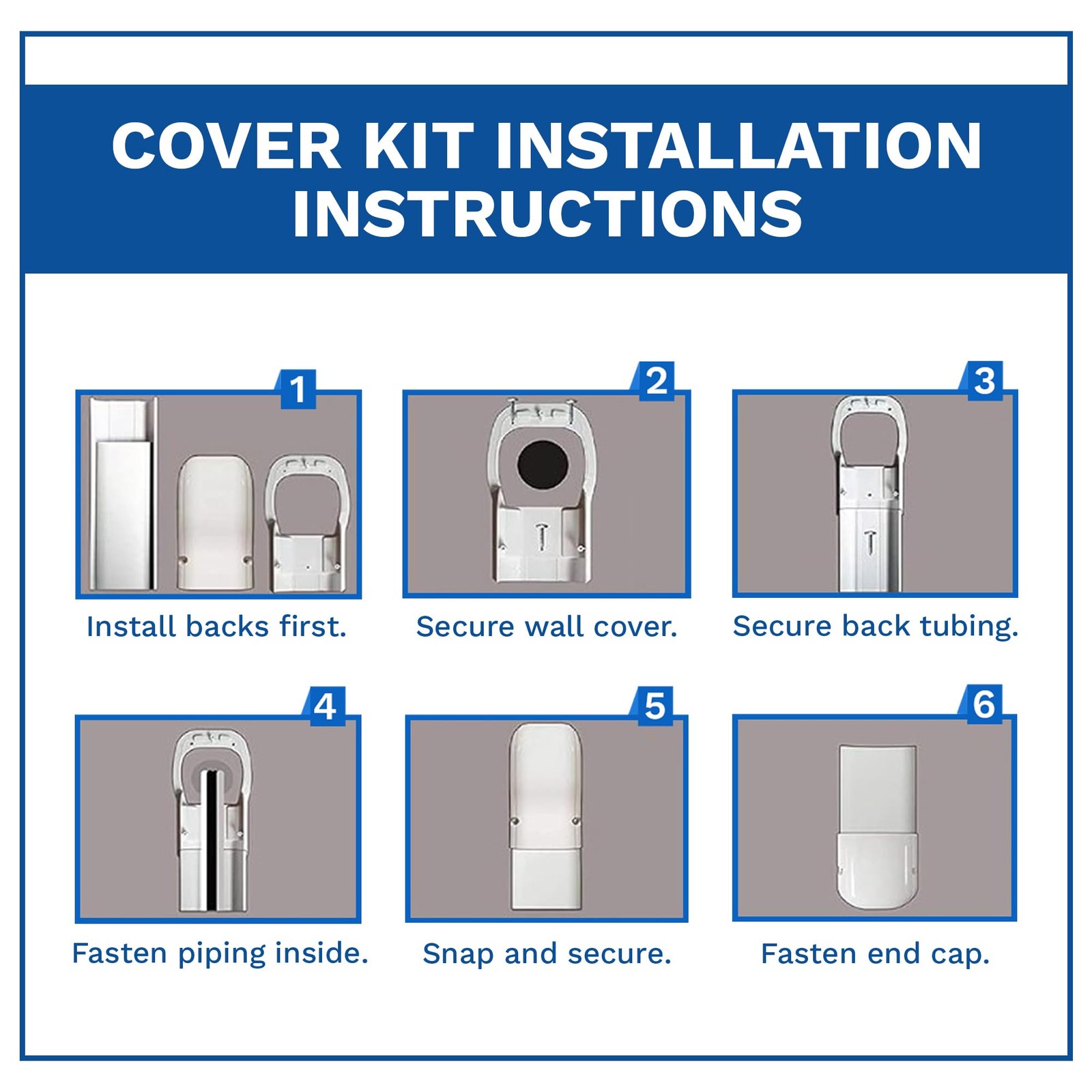 DuctlessAire – Mini Split Line Set Cover Kit – Paintable Mini Split Cover for Ai