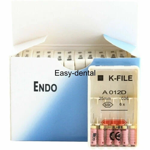 Dental H K Files Endodontic Root Canal Stainless Steel 21/25/31mm Fit Dentsply