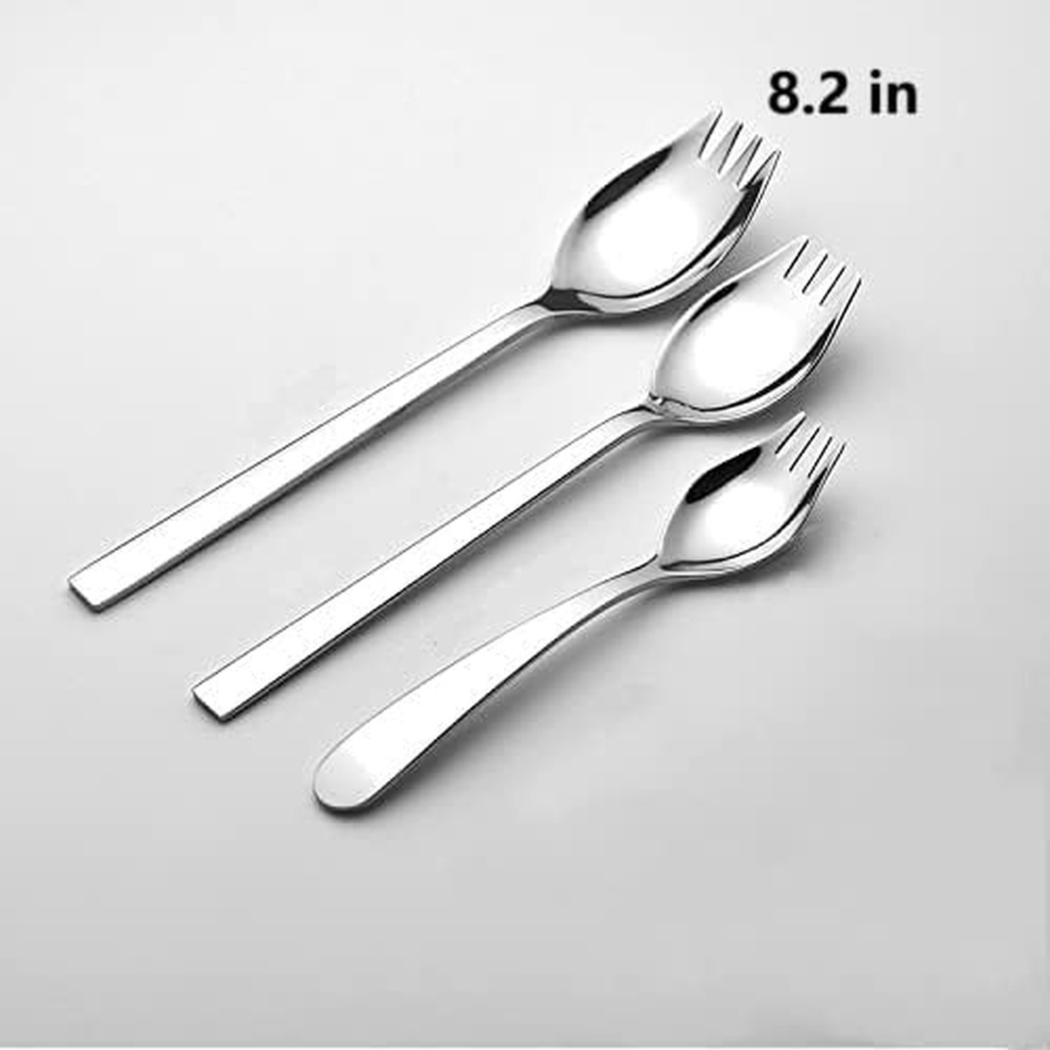 4-pack Stainless Steel Sporks for Everyday Use,Camping Hiking Heavy Duty Flat…