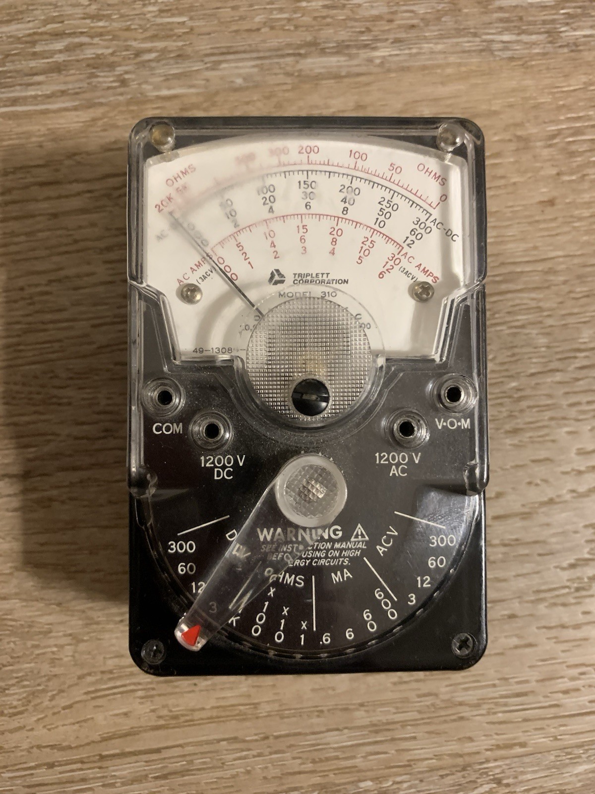 VTG. Triplett Multimeter Model 310 Type 7 USA Untested/ Needs Battery & Fuse