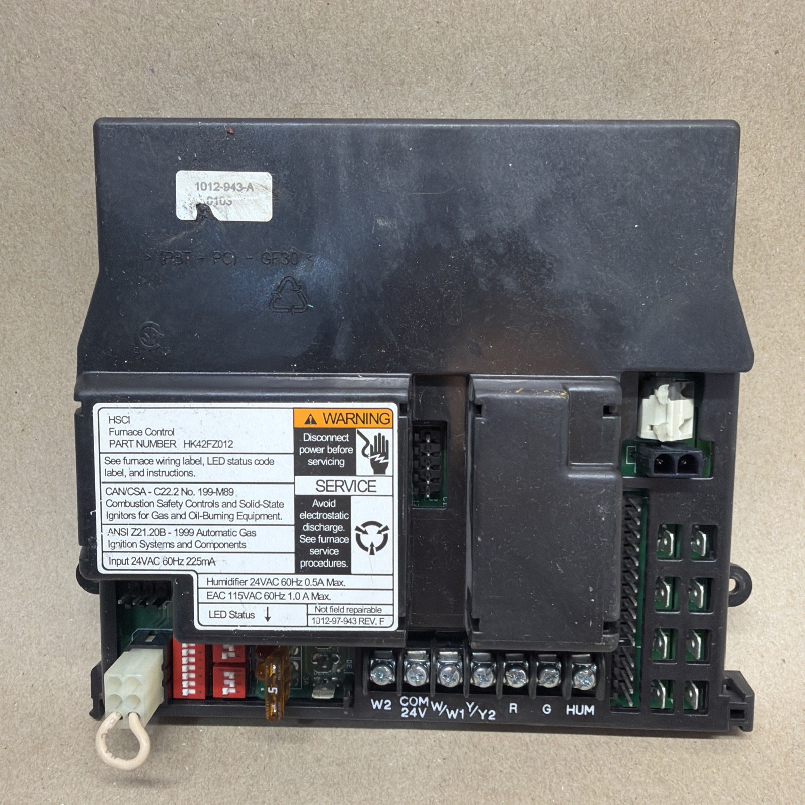 TESTED✅ Carrier Bryant HK42FZ012 1012-943-A Furnace Control Circuit Board