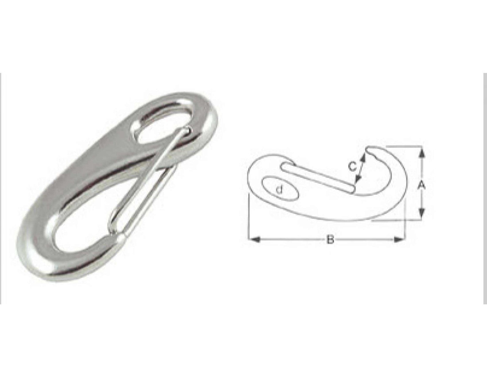 2PC STAINLESS STEEL SPRING SNAP HOOK 2 5/8″ RIGGING MARINE GRADE SNH6.8CM