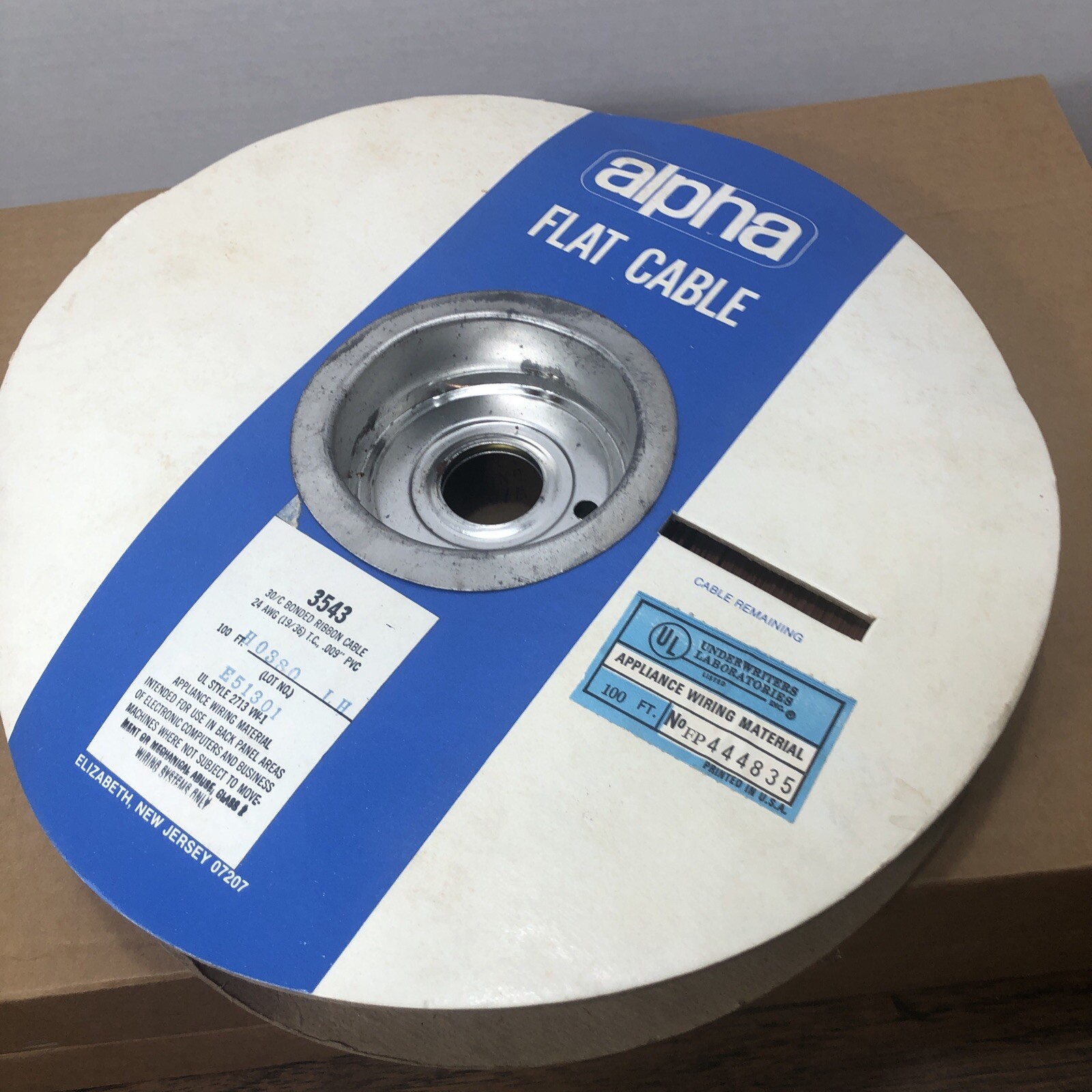 Alpha Flat Bonded Cable Ribbon 3543 30 Conductor 24AWG (19/36) 100ft 30.5M