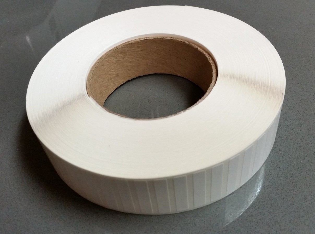 Thermal Transfer White Polyester/Mylar 1.25″x0.25″ Label Roll,5000/roll,3″ core
