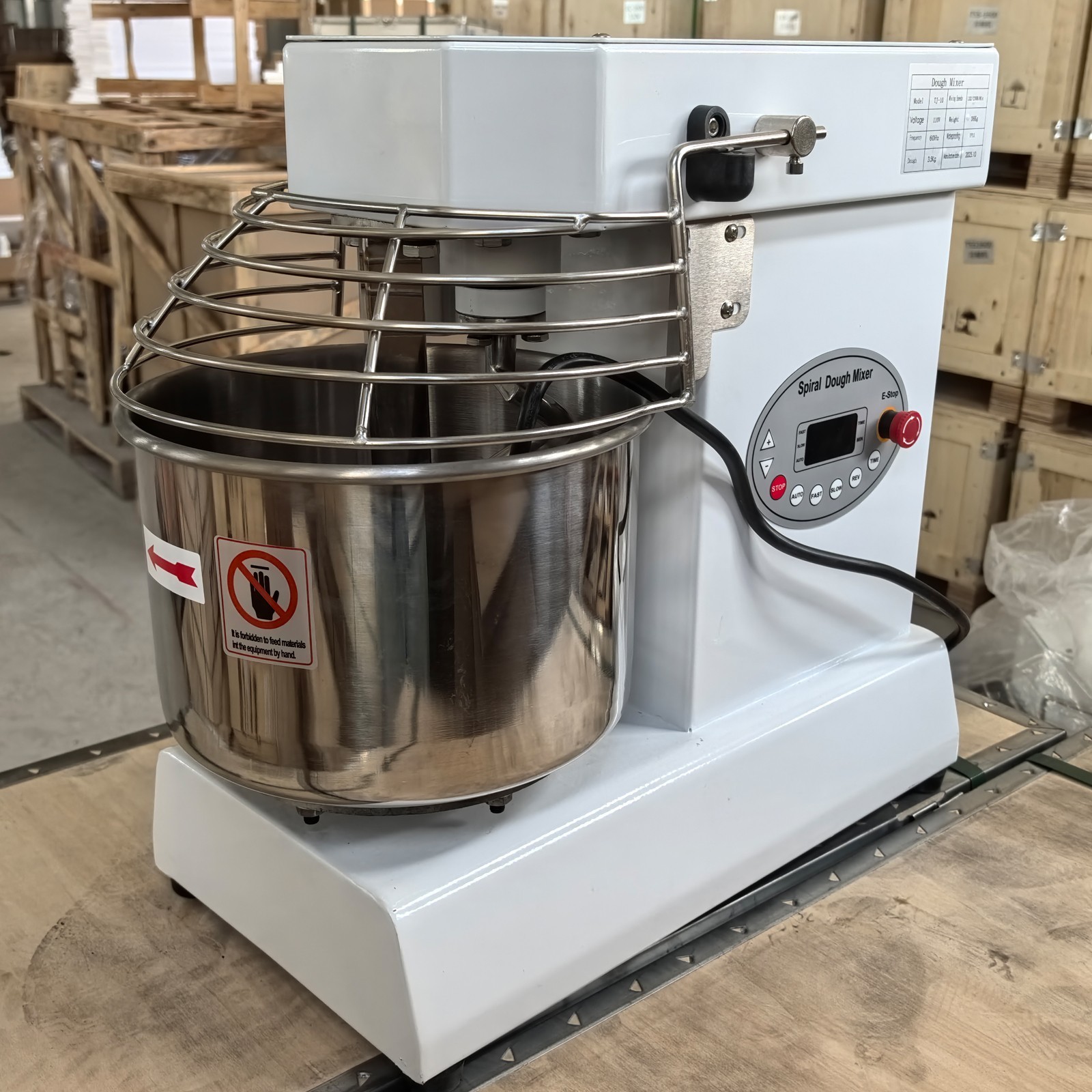 Commercial 10L Dual Speed Dual Action Dough Mixer 110V Microcomputer Control